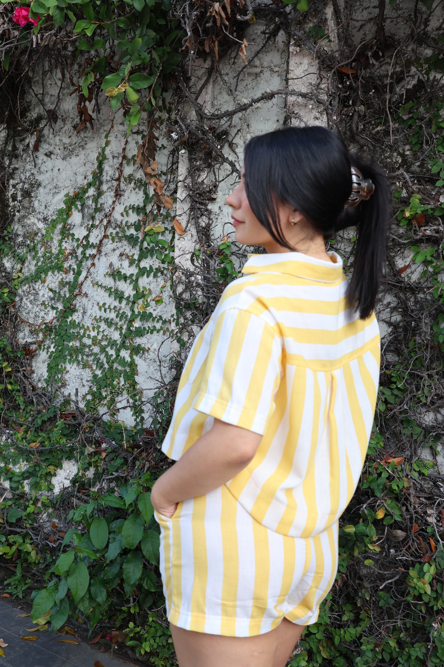 Tatiana Stripe Short Set (Yellow)