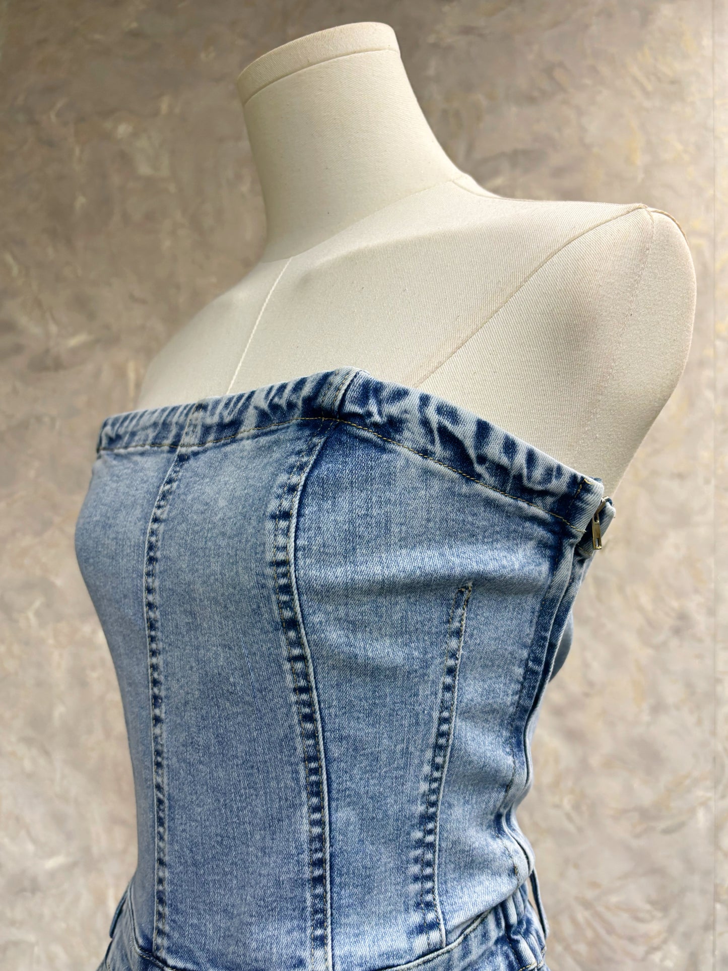 Kamila Barrel Denim Jumpsuit