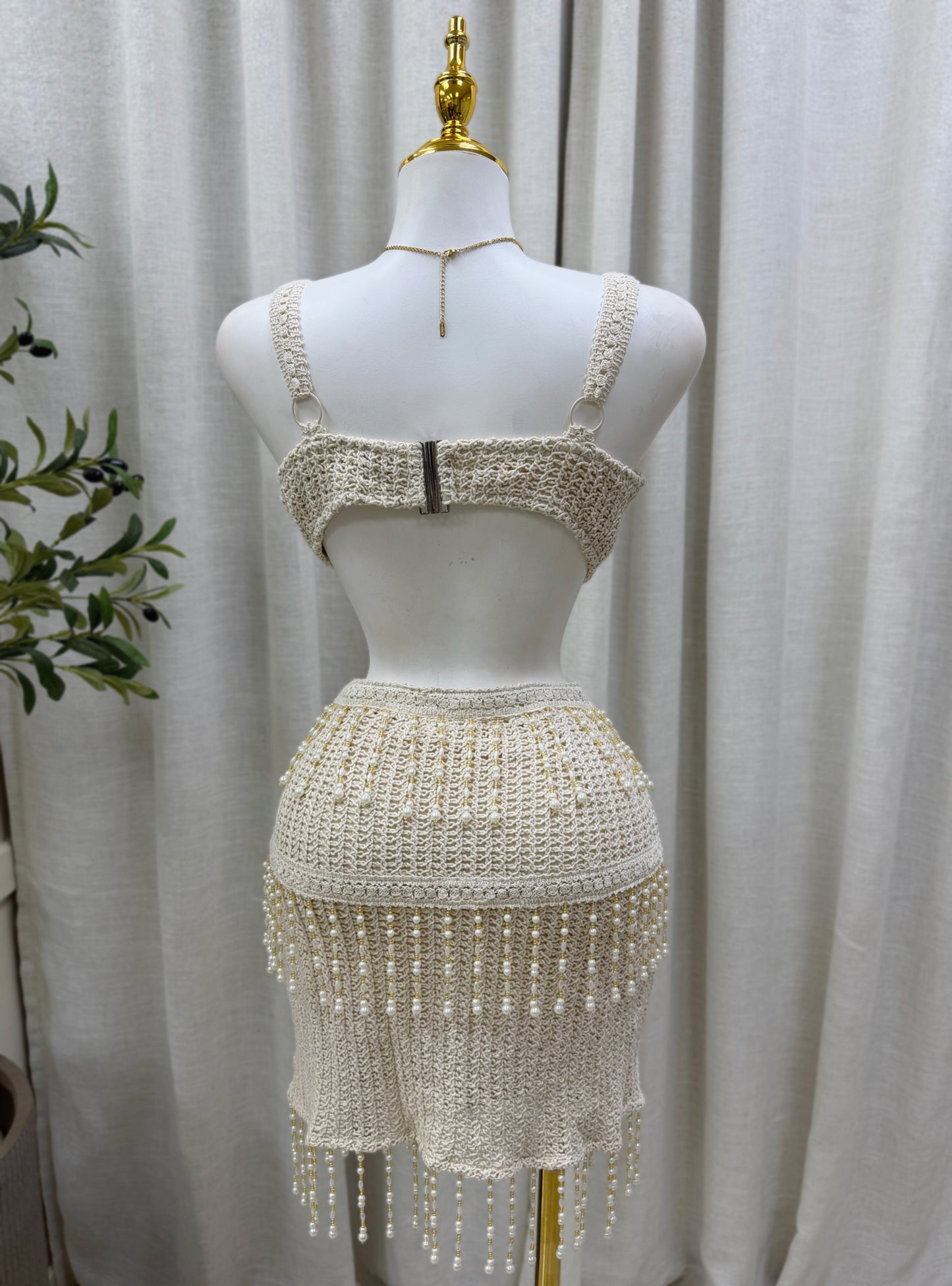 Cozumel Crochet Pearls Dress