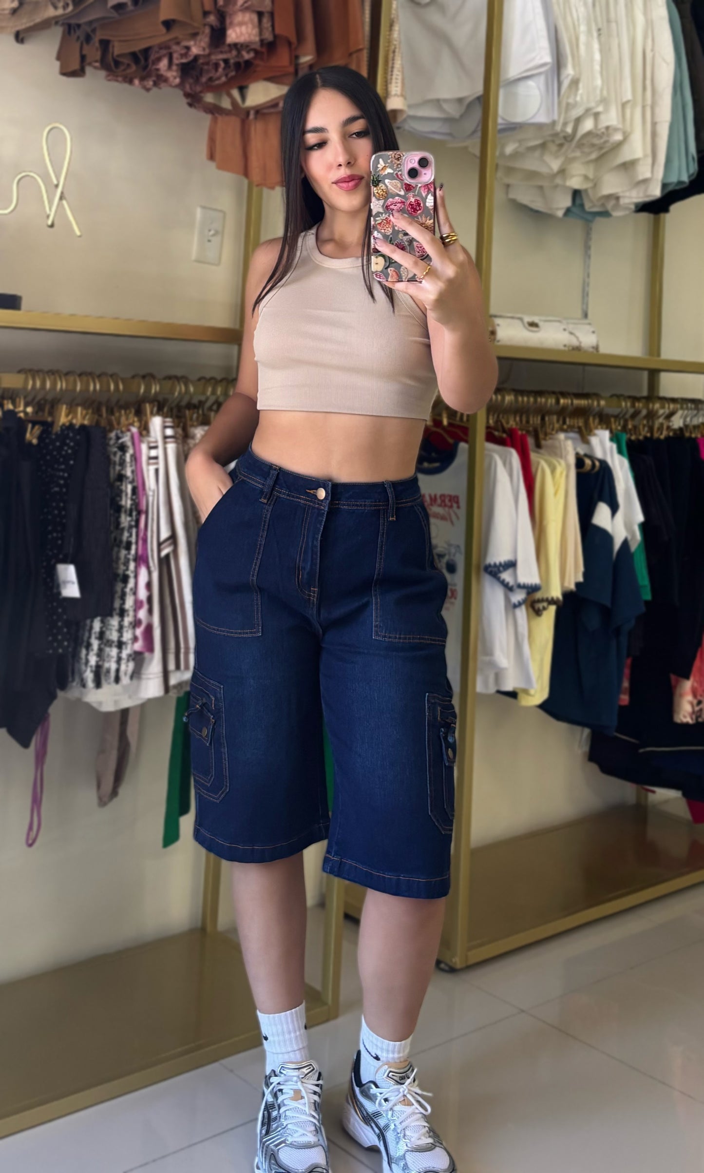 Olivia Denim Jort (Stretch)