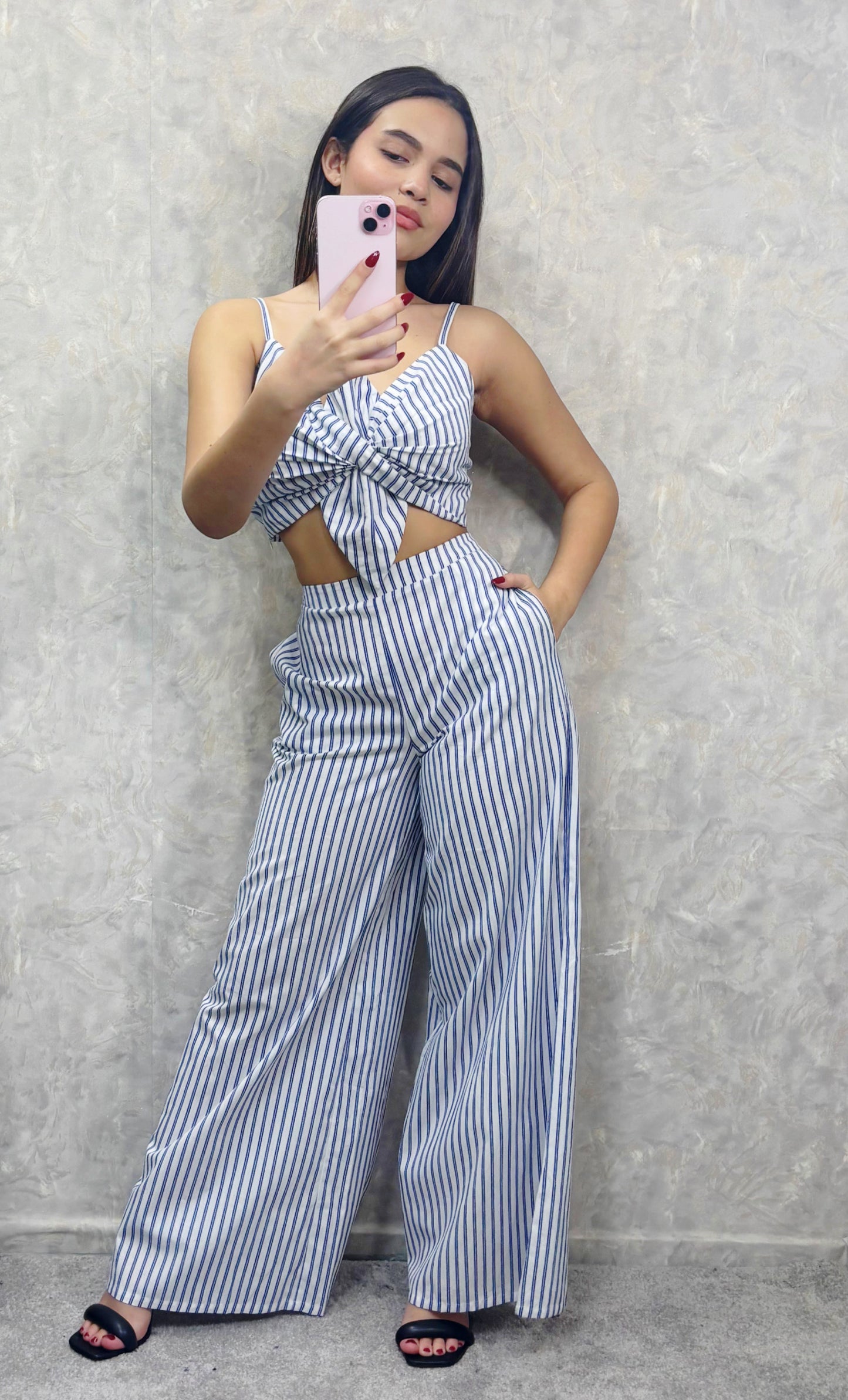 Martina Stripes Pant Set