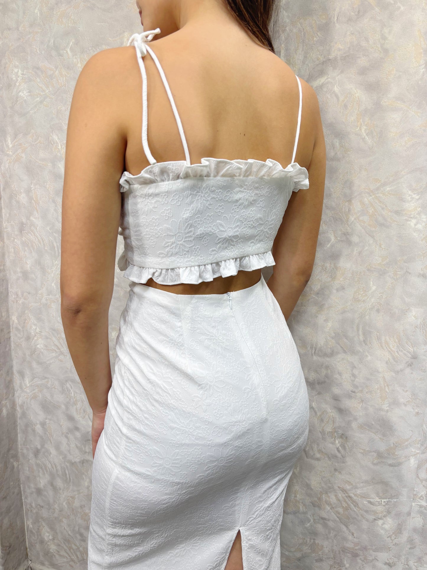 Mikaela White Skirt Set