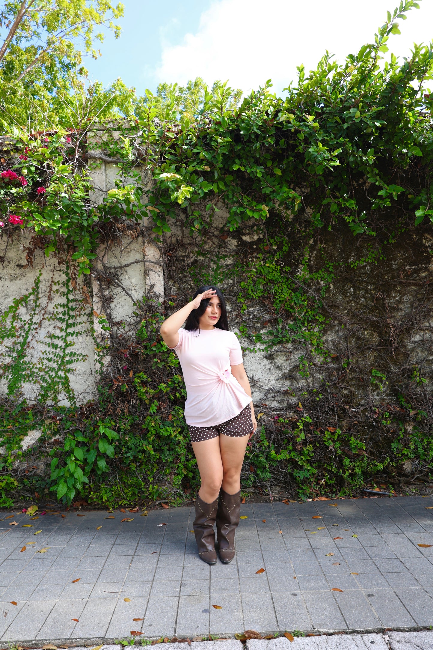 Laiza Orchid Detail Tshirt (Pink)
