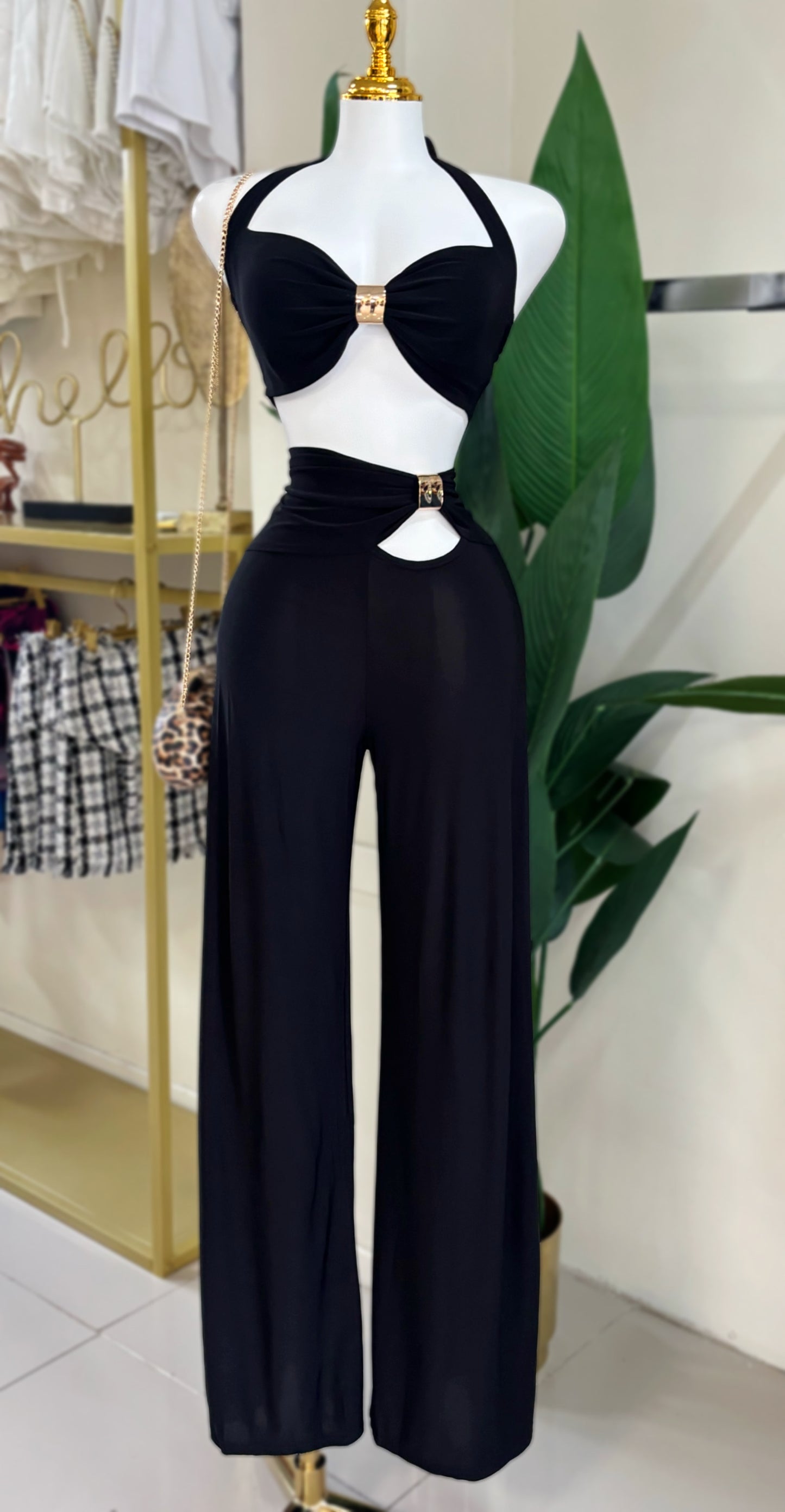 Oriana Gold Detail Pant Set