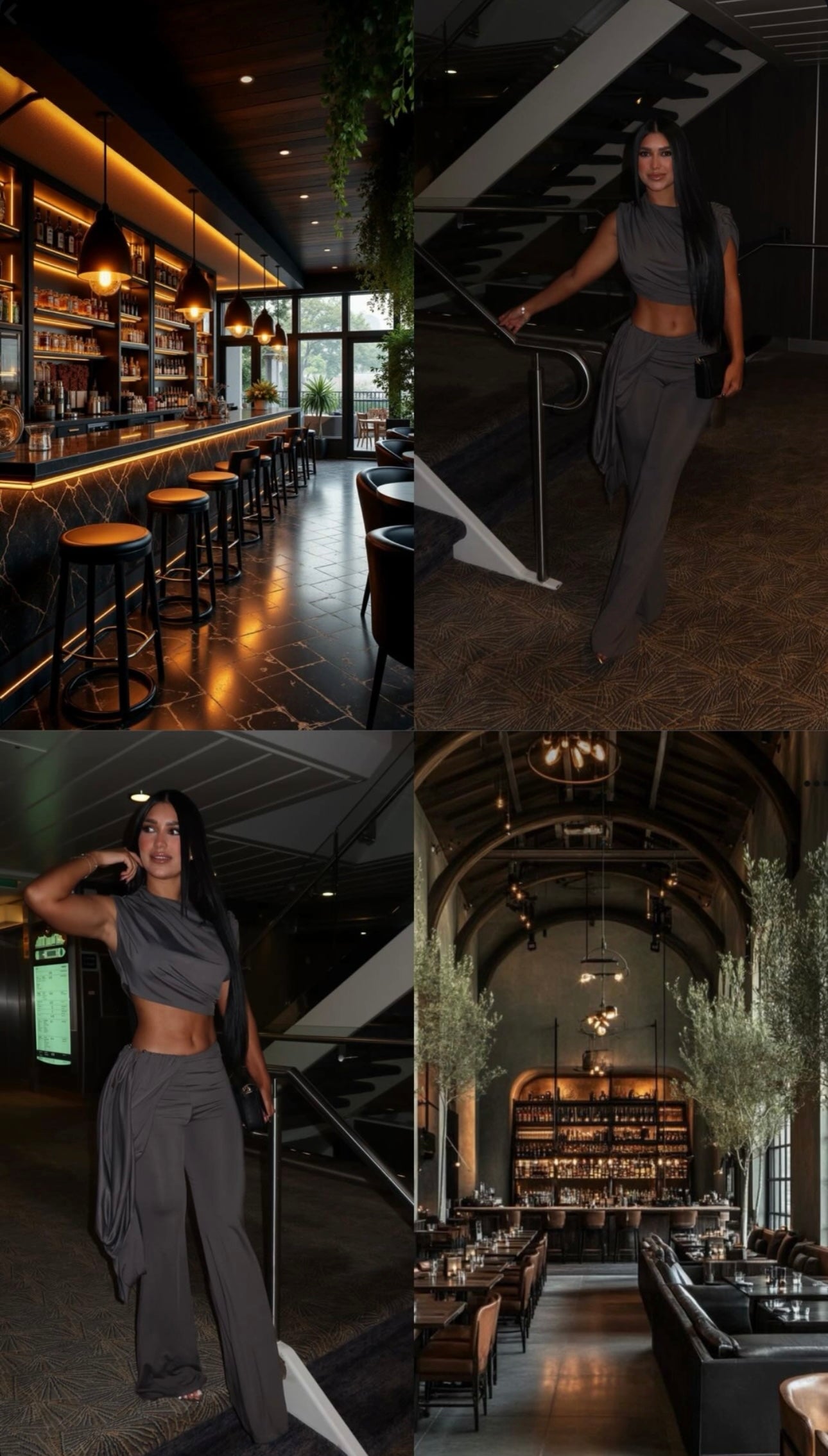 Tahira Grey or Black Pant Set