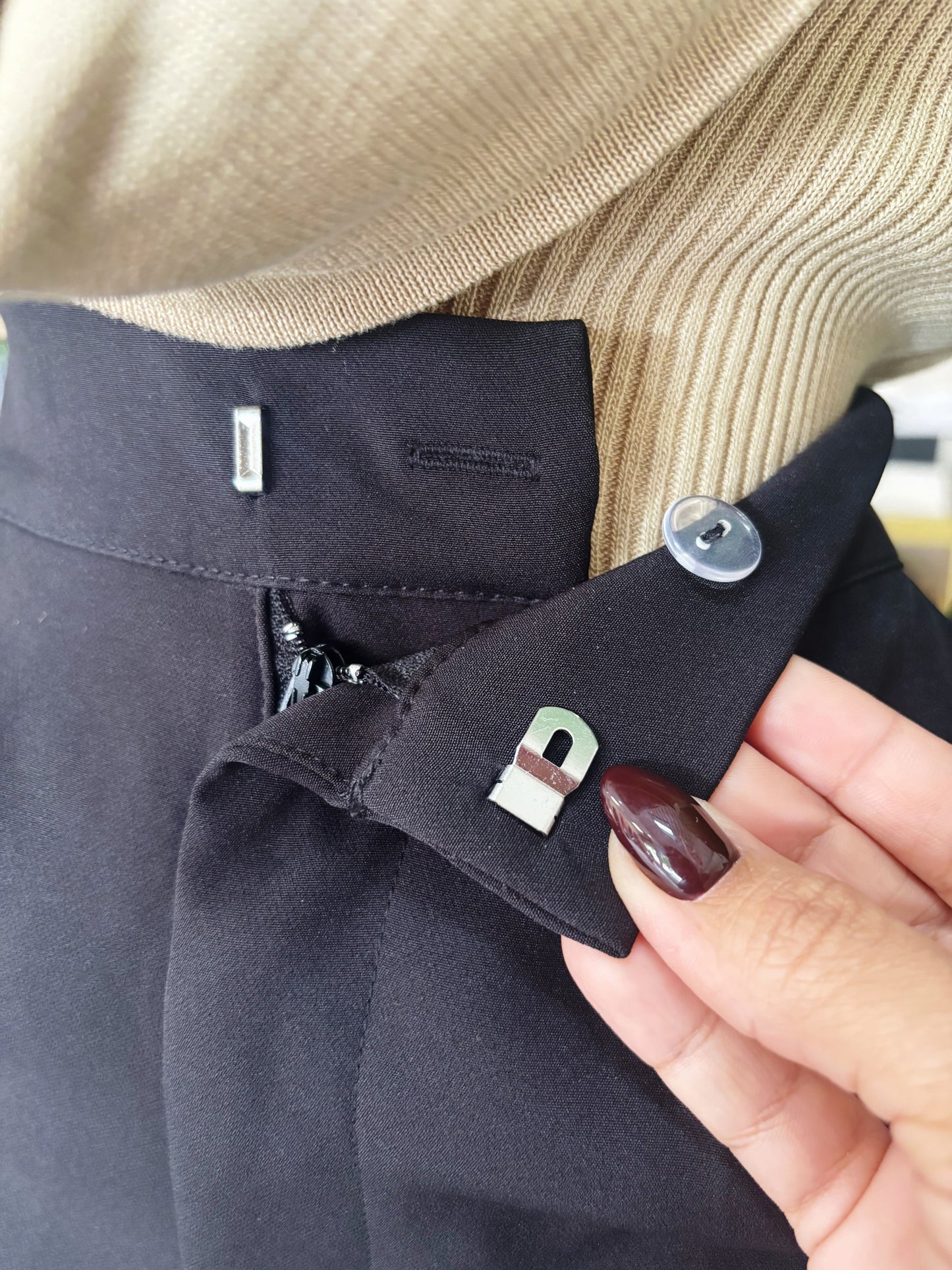 Laura Office Pant (Blanco/Negro)