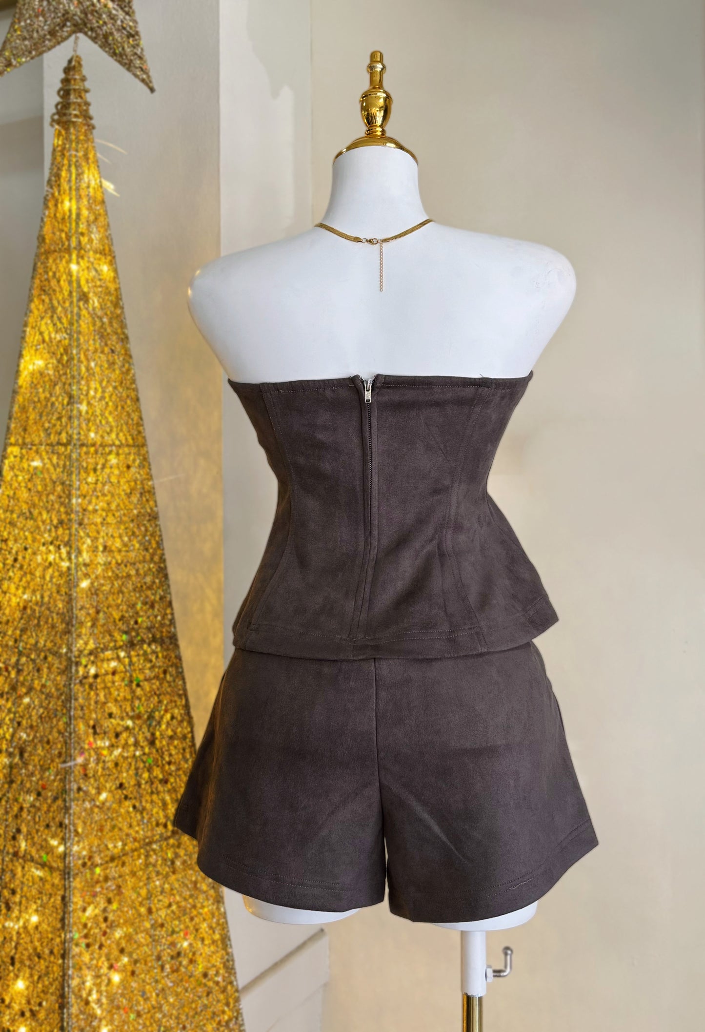 Kamilia Suede Short Set