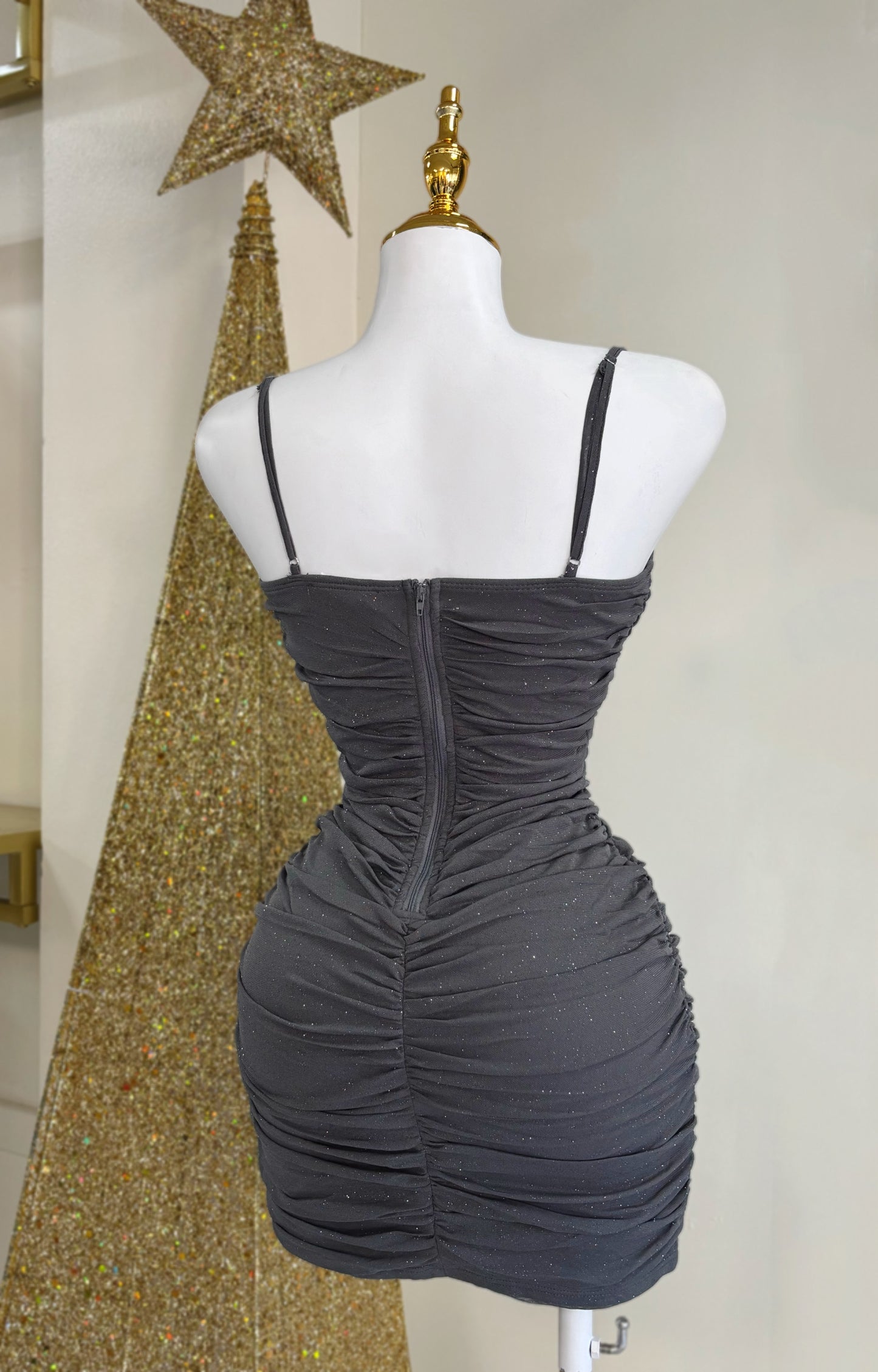 Camila Grey Glitter Dress