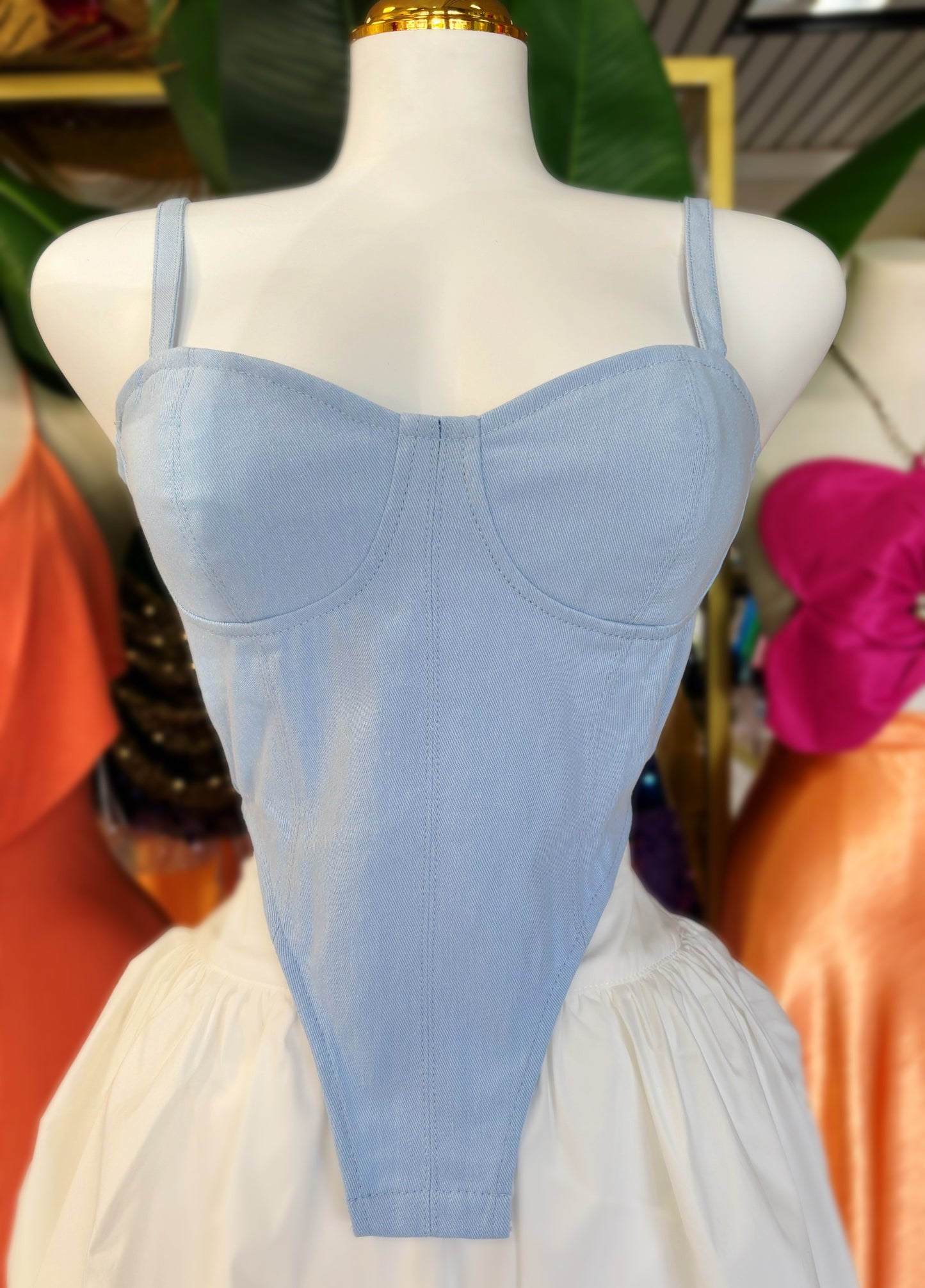 Thalia Denim Corset