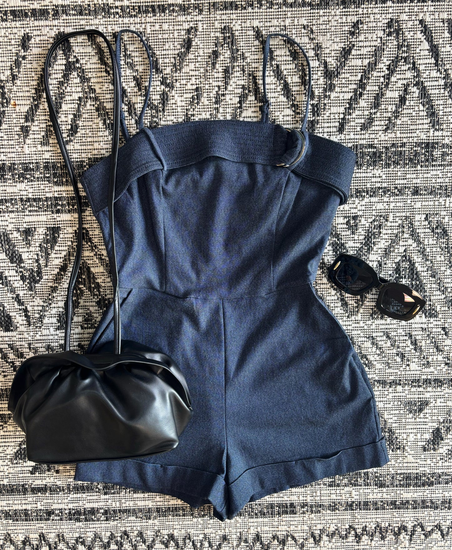 Elena Denim Romper