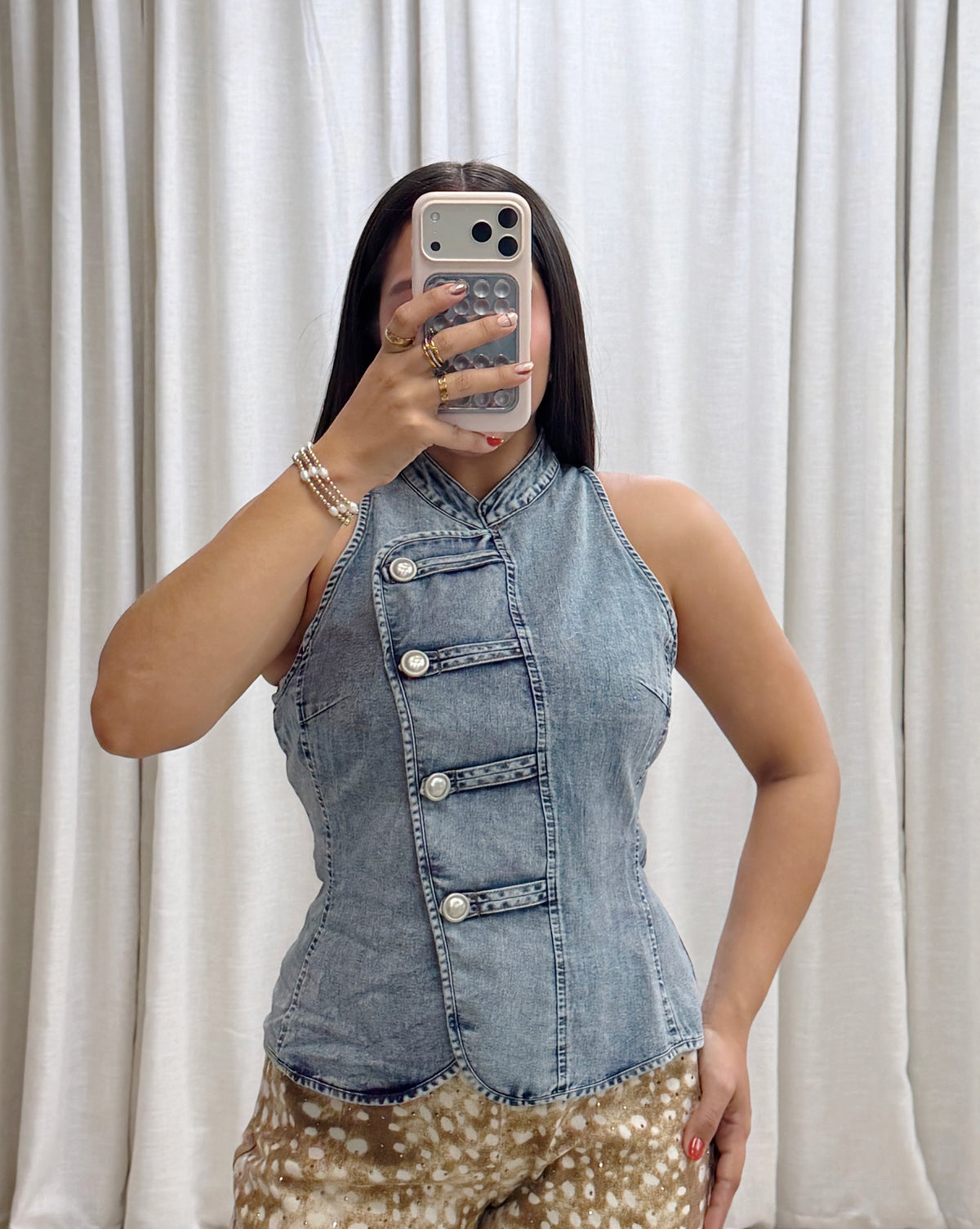 Fátima Napoleón Denim Vest
