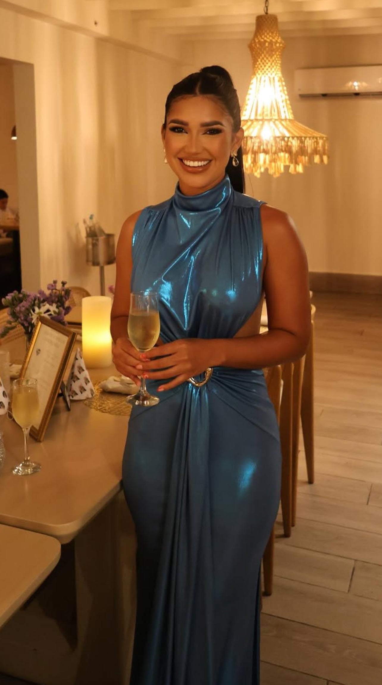 Gala Metallic Maxi Dress
