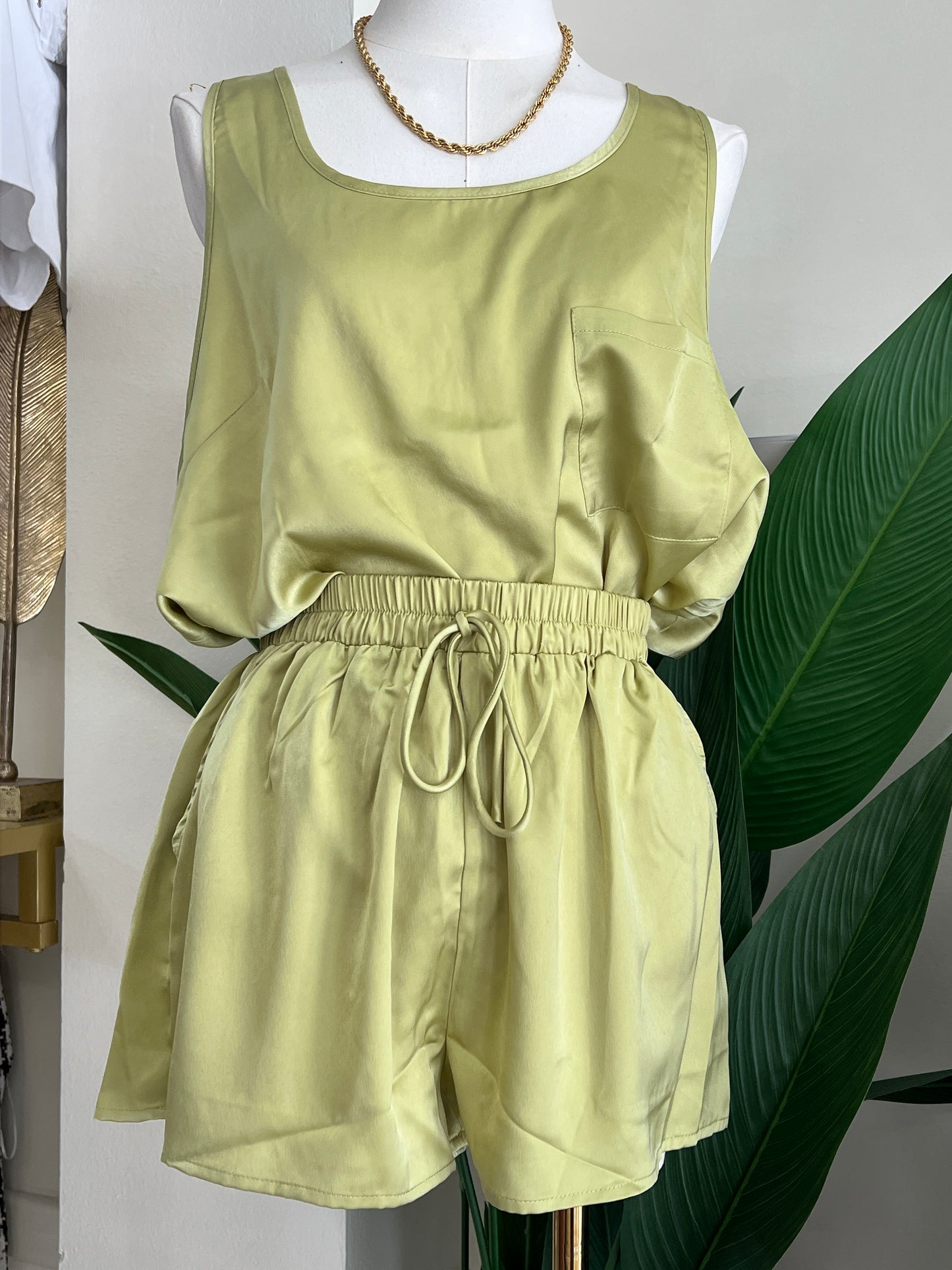 Lucia Satin Short Set