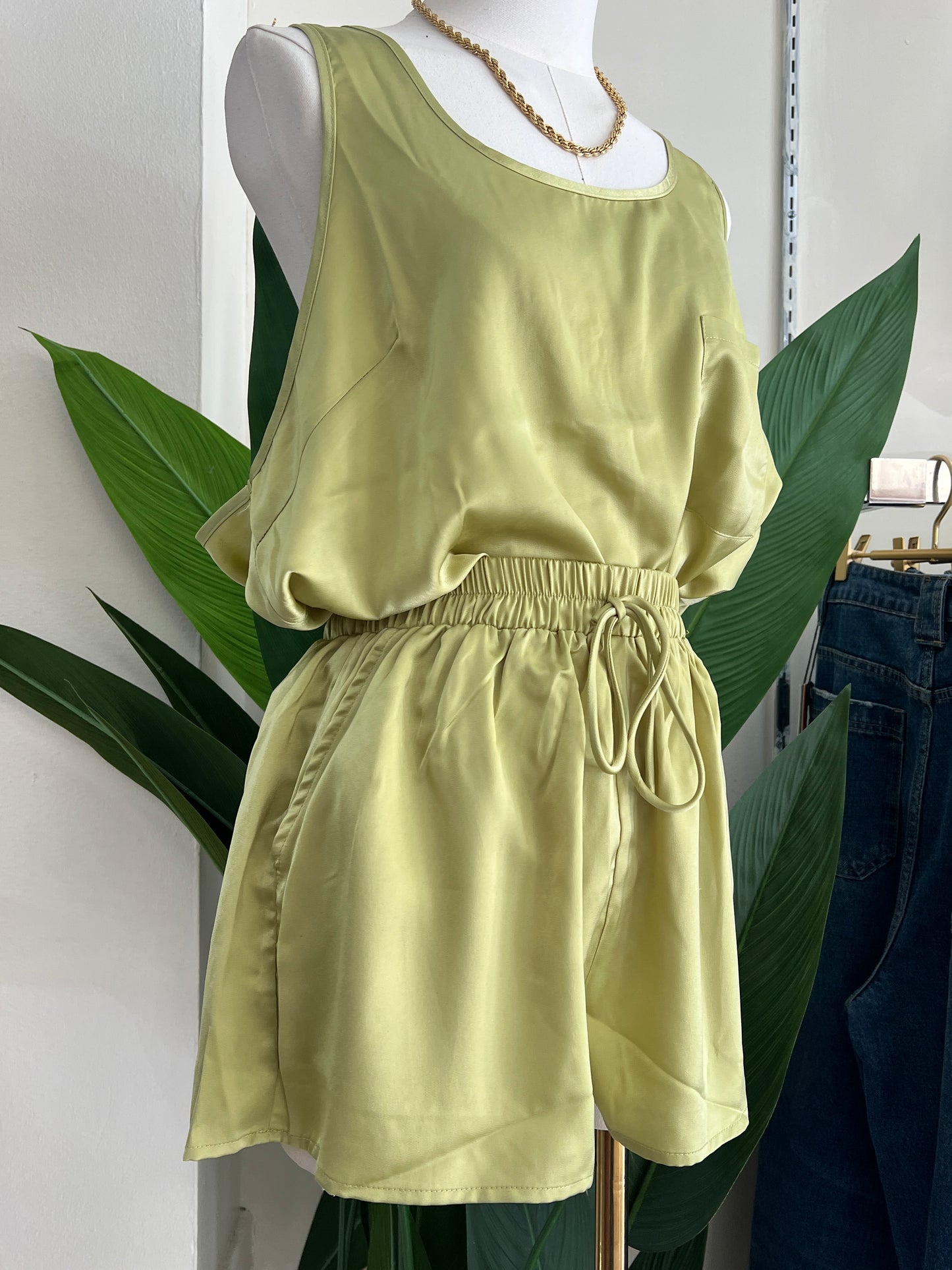 Lucia Satin Short Set