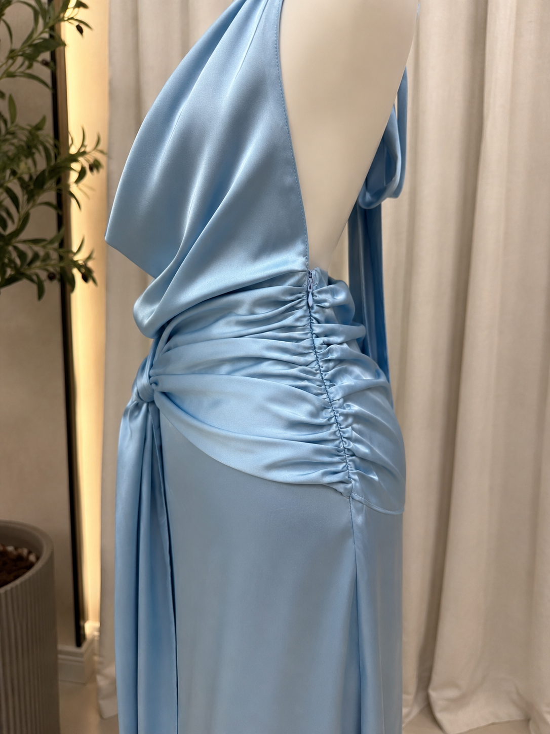 Celeste Satin Maxi Dress