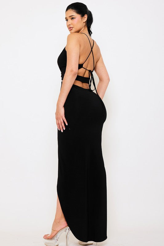 Diane Maxi Dress(Azul/Negro)