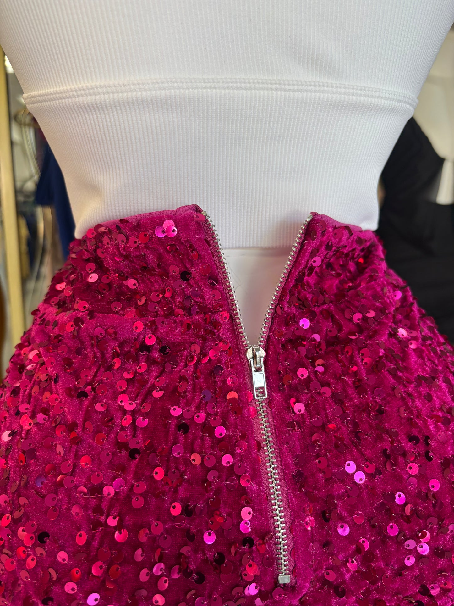 Rose Sequin Short