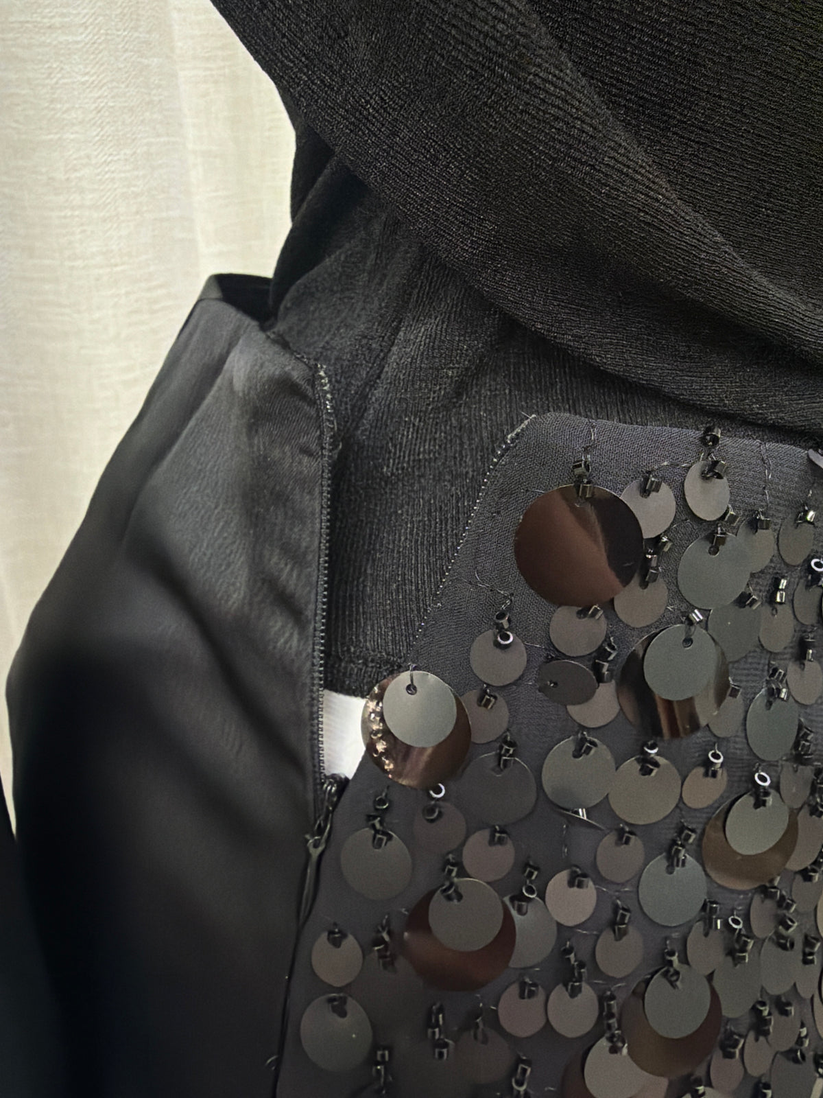 Noir Sequin Skort