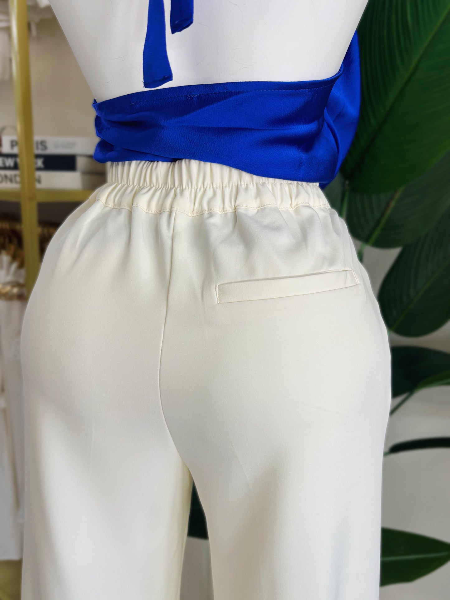 Laura Office Pant (Blanco/Negro)