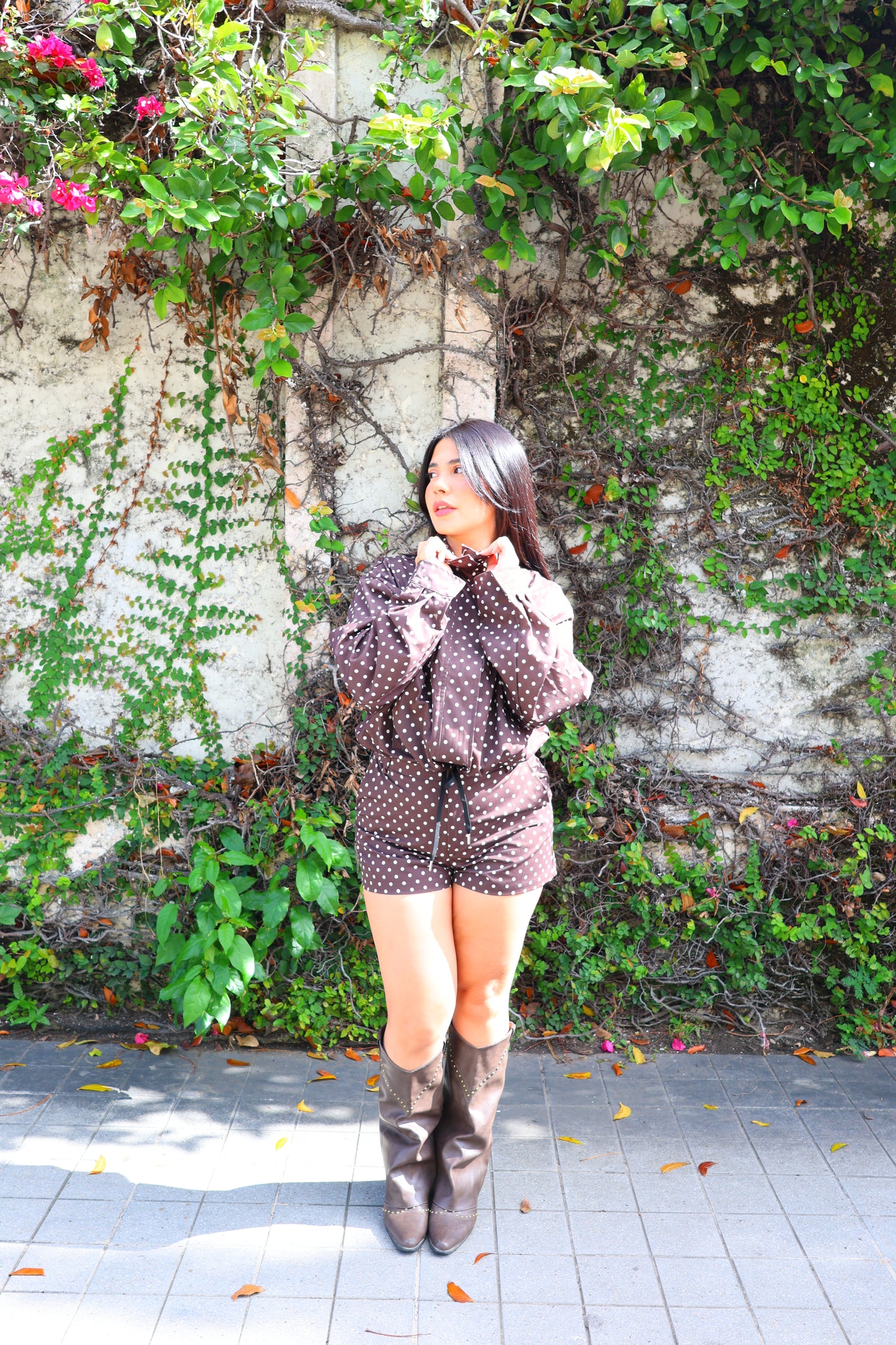 Aurora Polka Jacket Set (Pantalón corre pequeño)