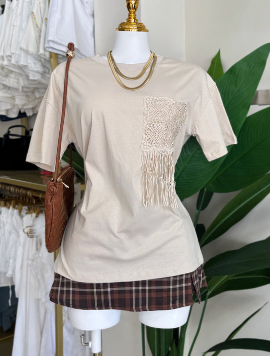 Leslie Beige Blouse