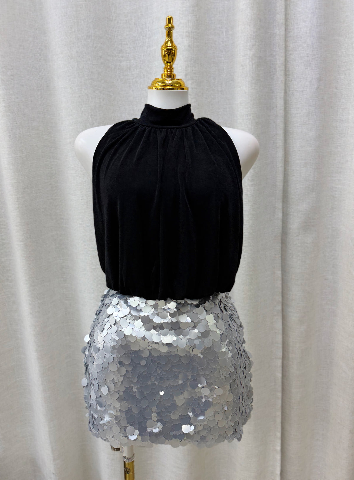 Divine Sequin Skirt (Silver)