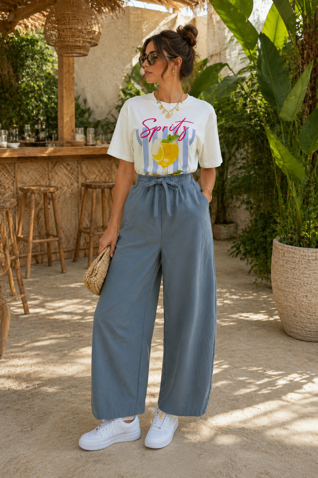 Cloud Barrel Pants (Blue)
