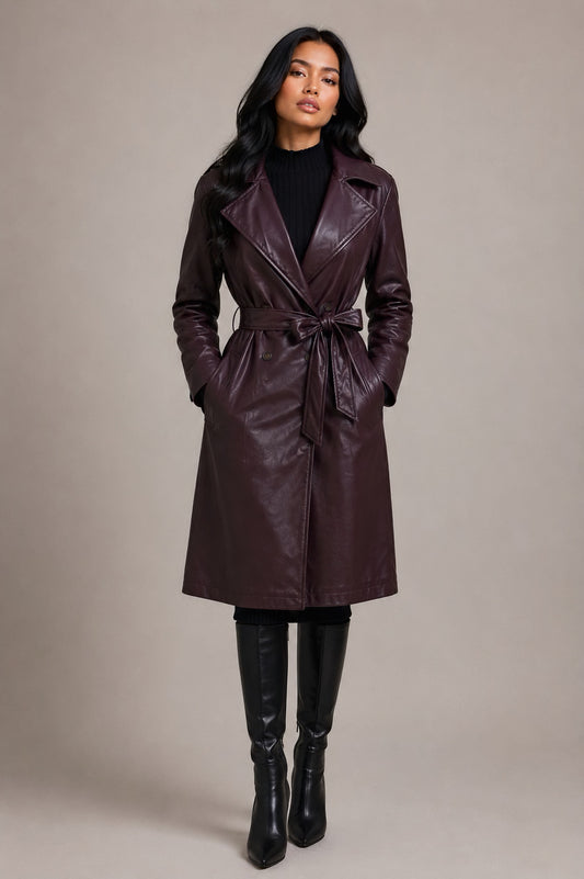 Merlot Trench Coat