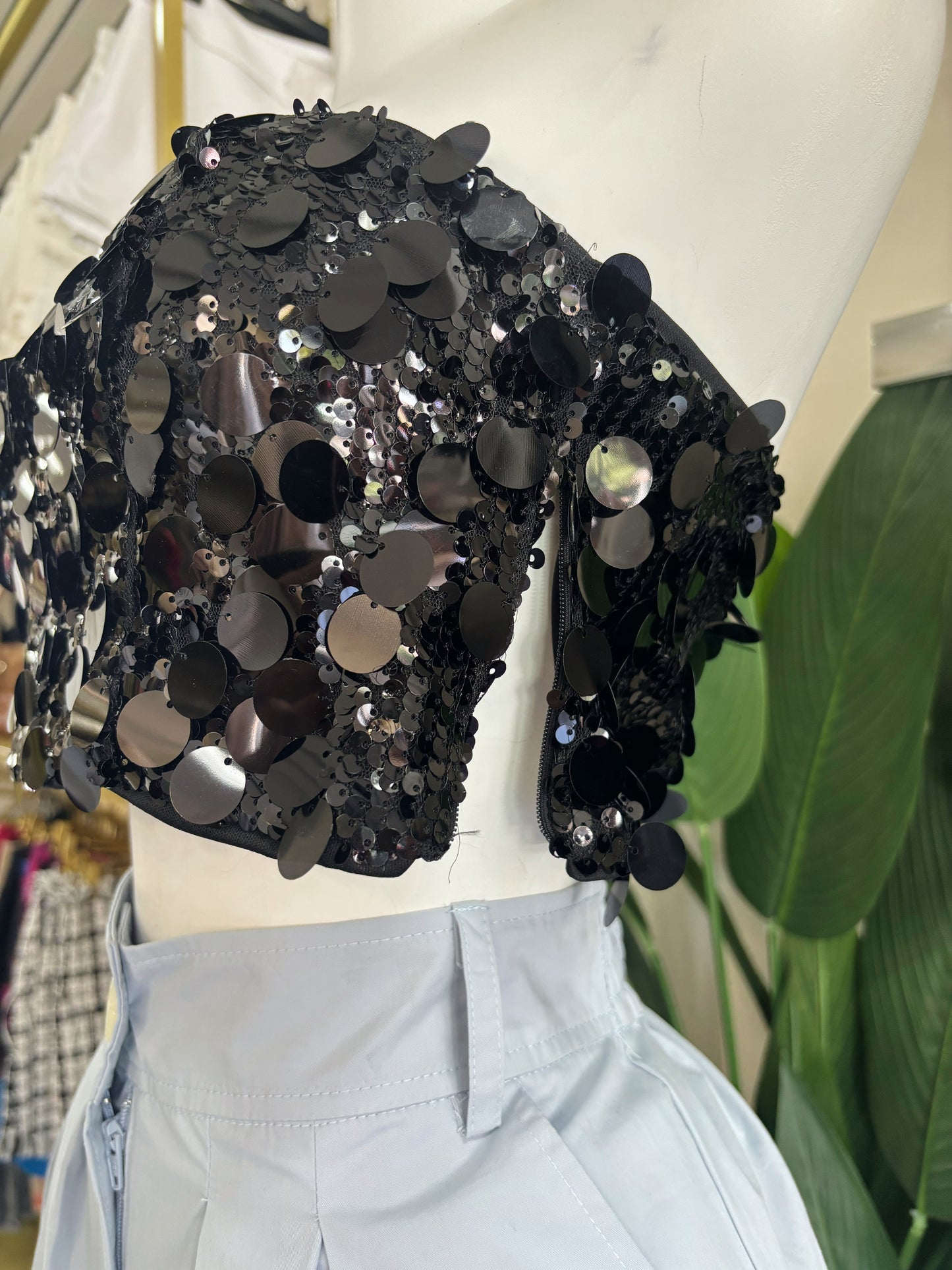 Alondra Big Sequin Top