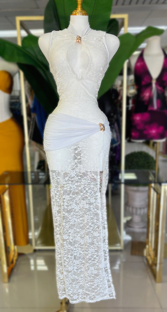 Gabriela Detail White Dress