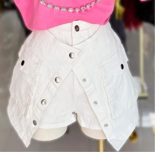 White Skort