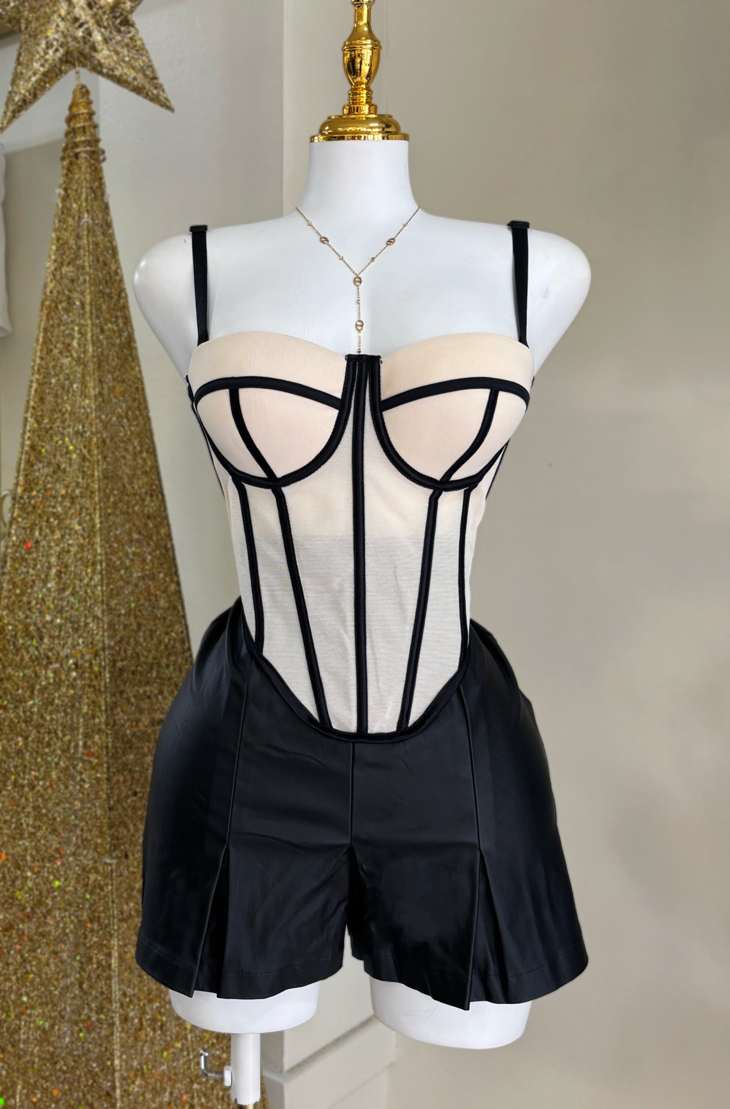 Amira Details Corset (Beige)