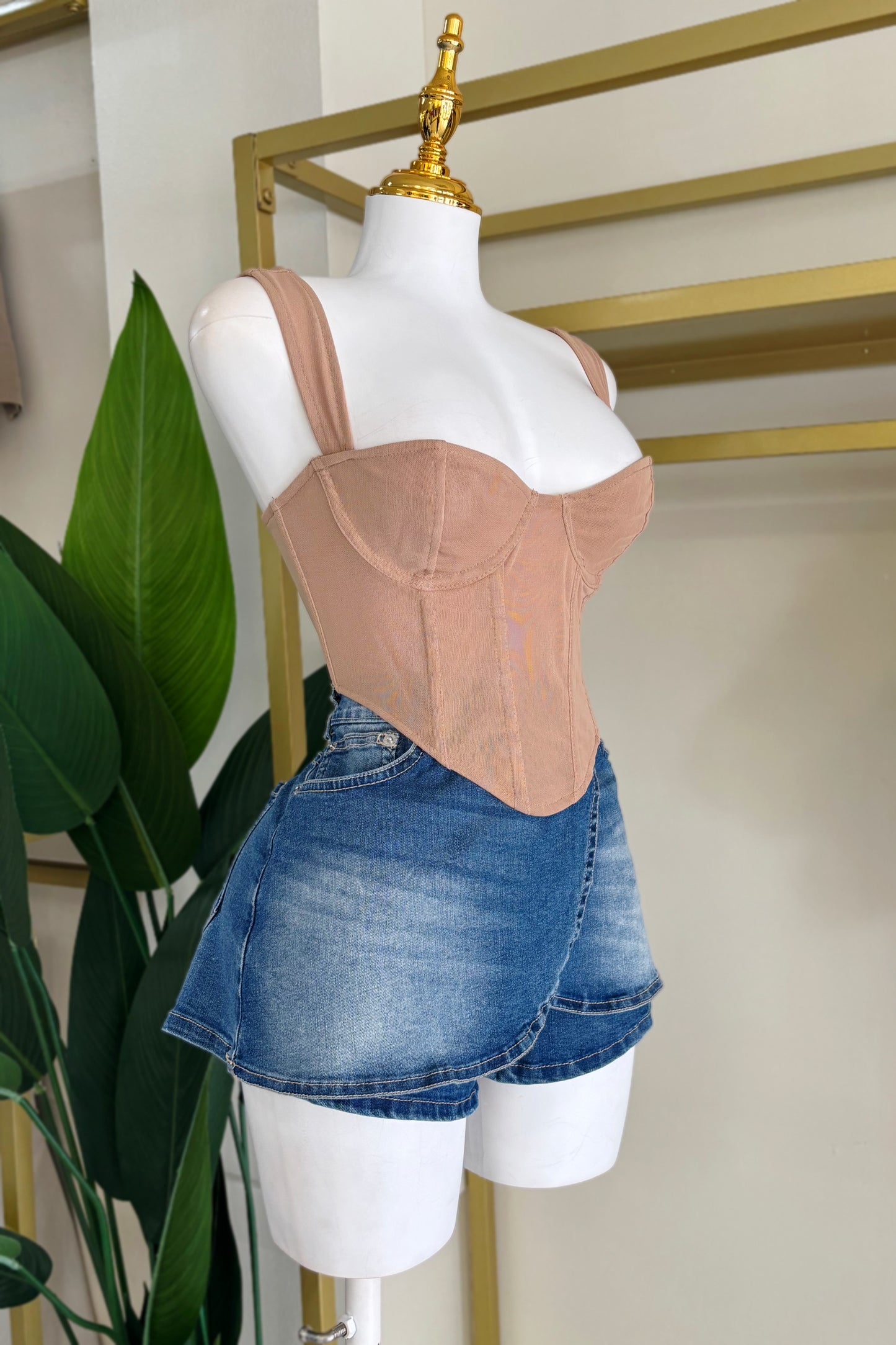 Sofia Denim Skort (Dark Blue)