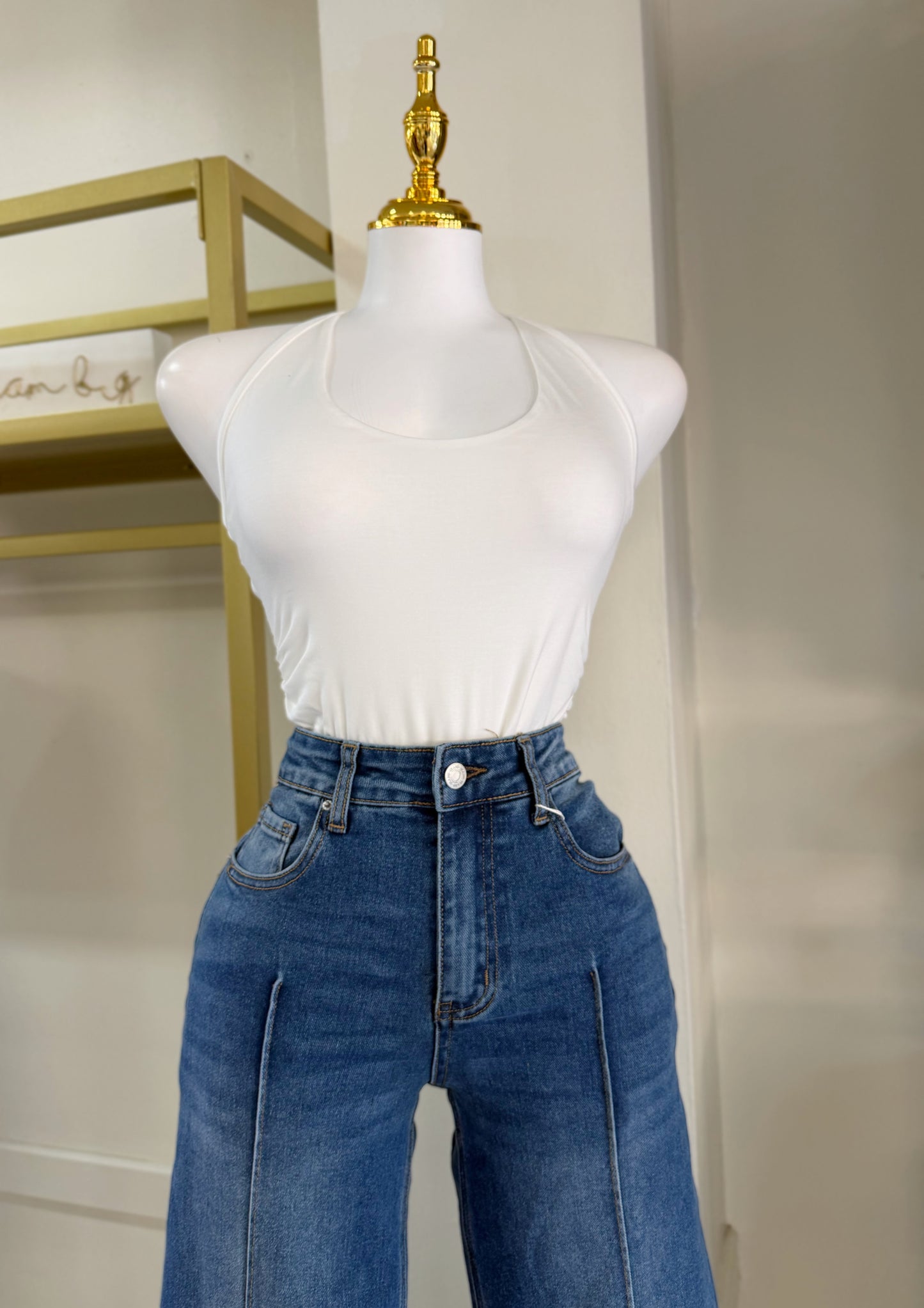 Amanda Halter Top (White)