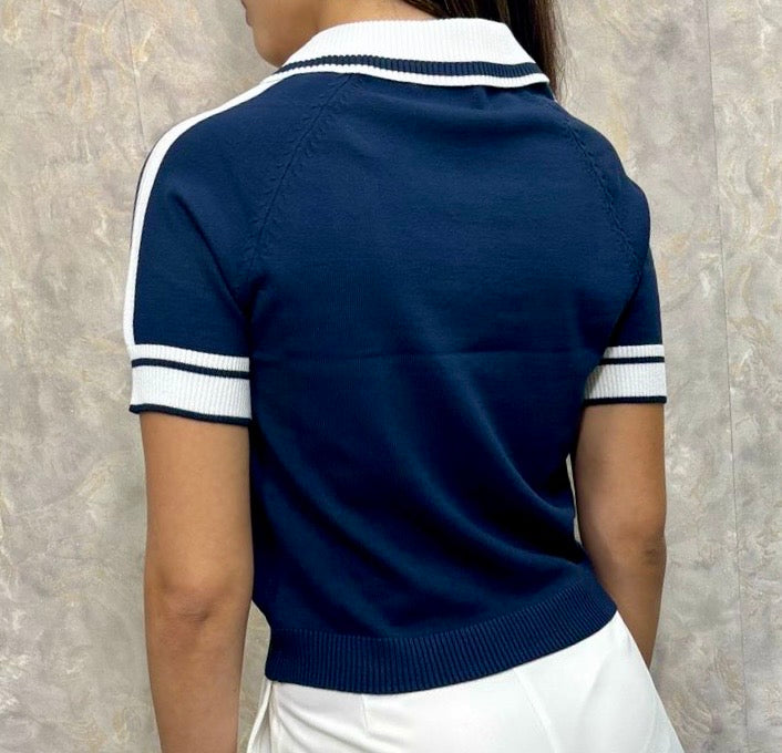 Navy / White Polo (Médium)