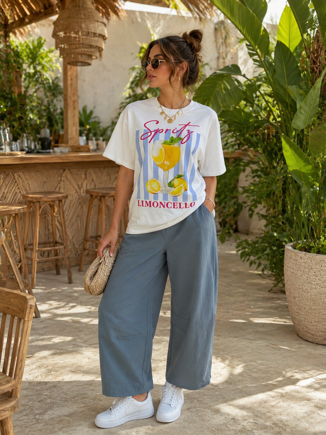 Cloud Barrel Pants (Blue)