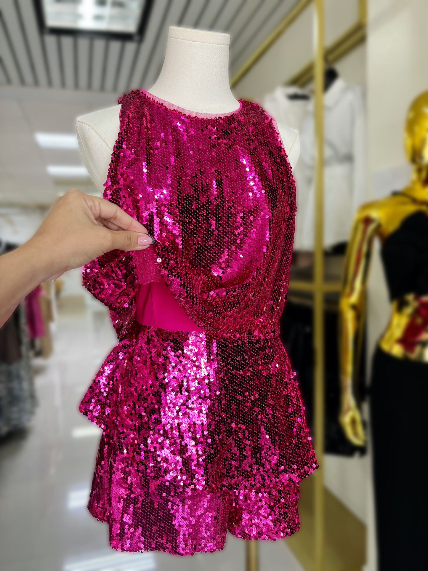 Lucia Sequin Romper (S•L)