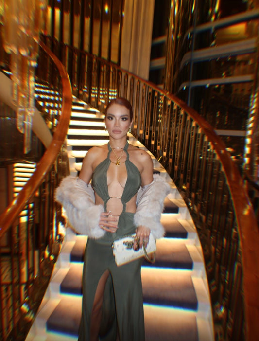 Dubai Ring Maxi Dress (Olive)