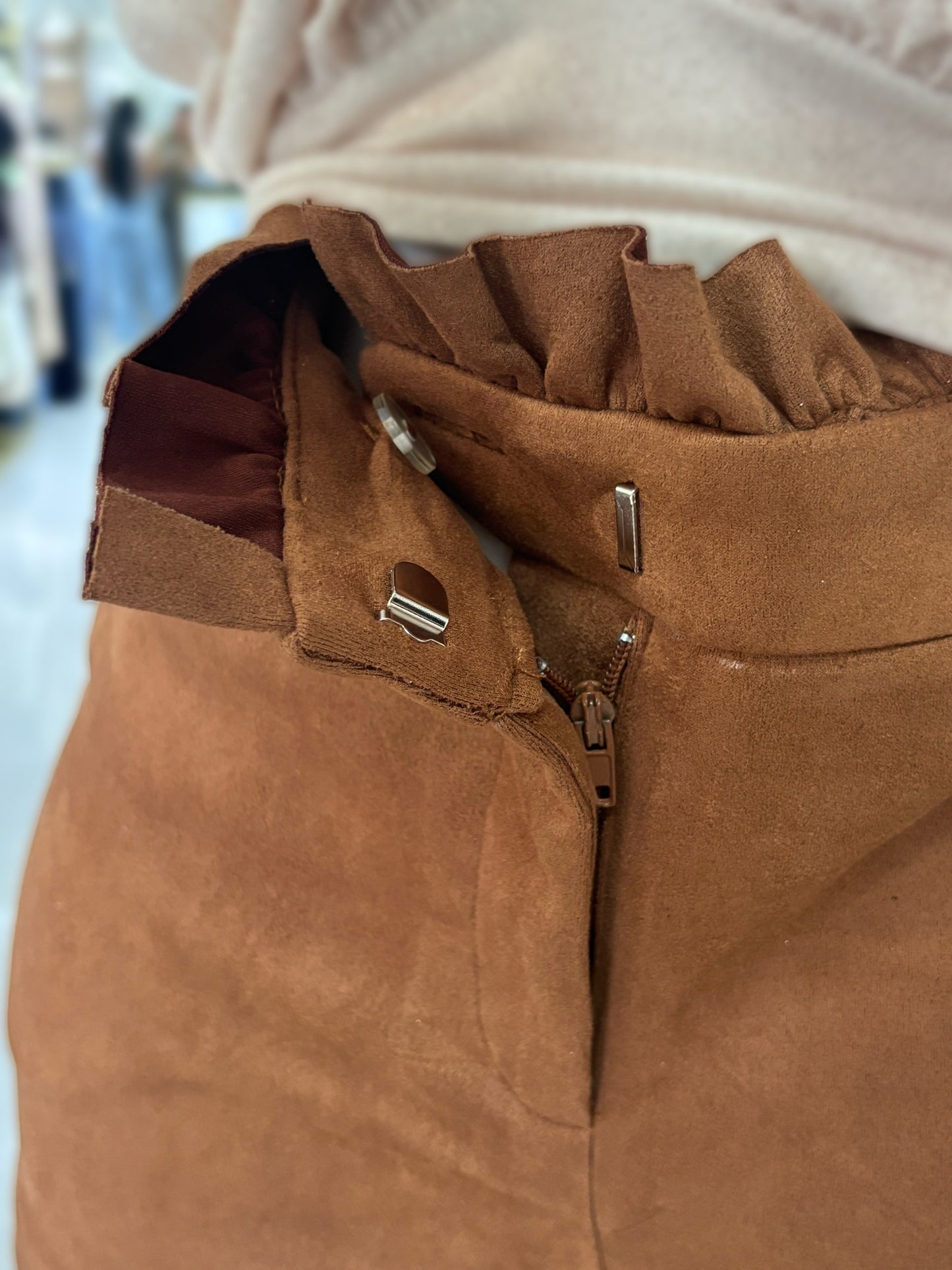 Merida Suede Short Dress (Camel)