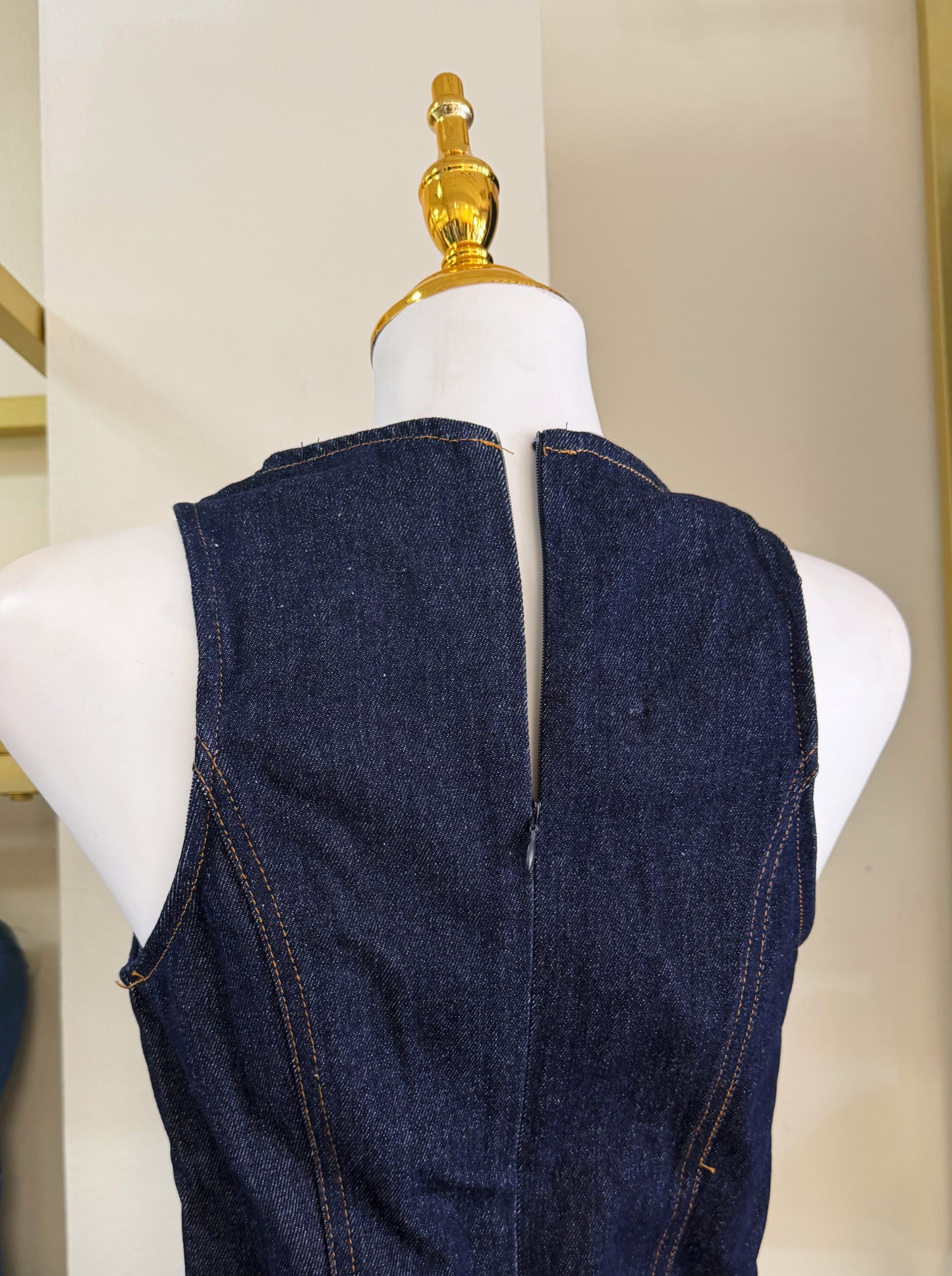 Kamilah Details Denim Dress (No stretch)