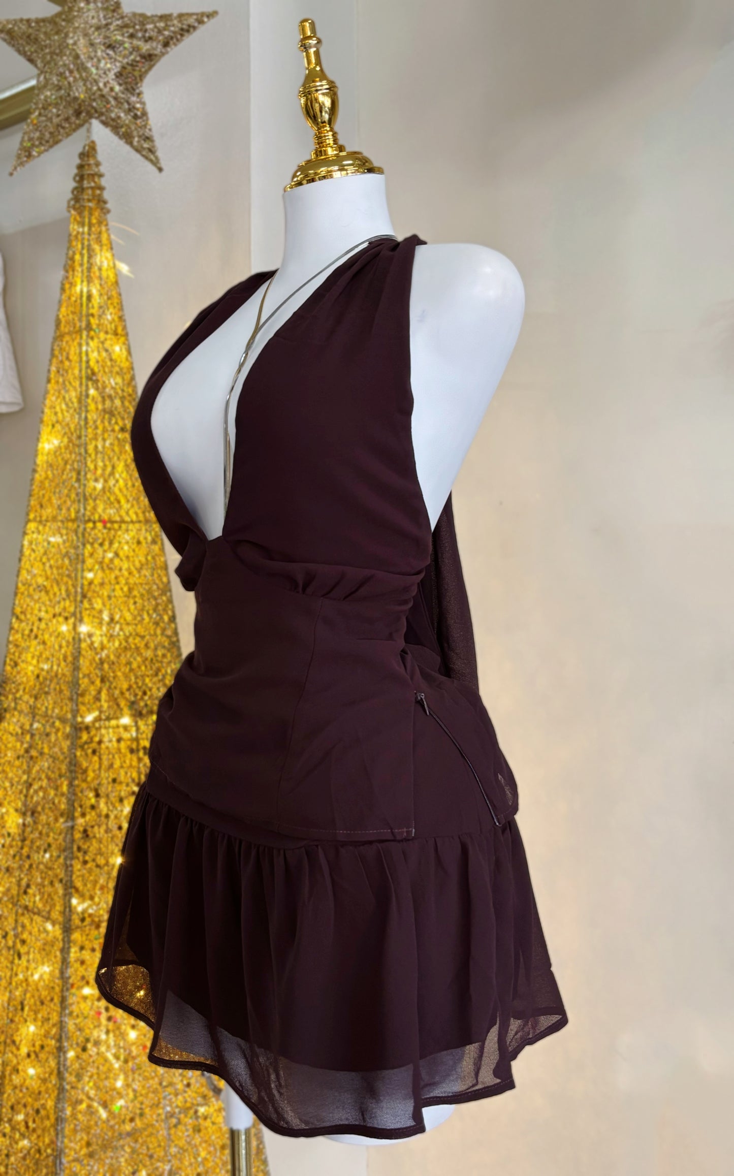 Nora Brown Skirt Set