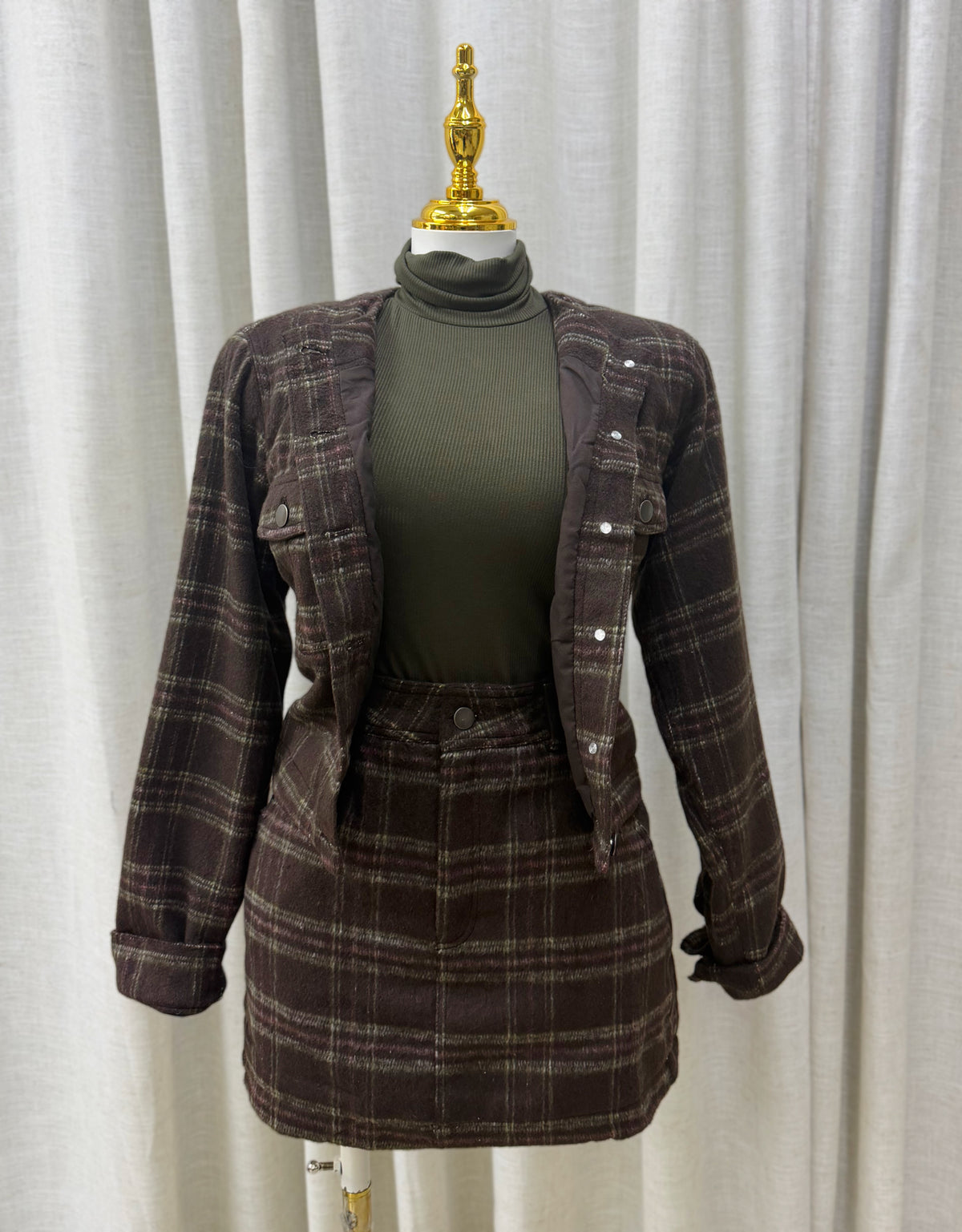 Cambridge Plaid Skirt Set
