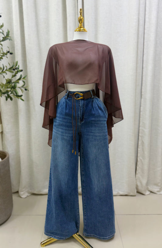 Juliana Wide Leg Jean •Tall• (Incluye correa)