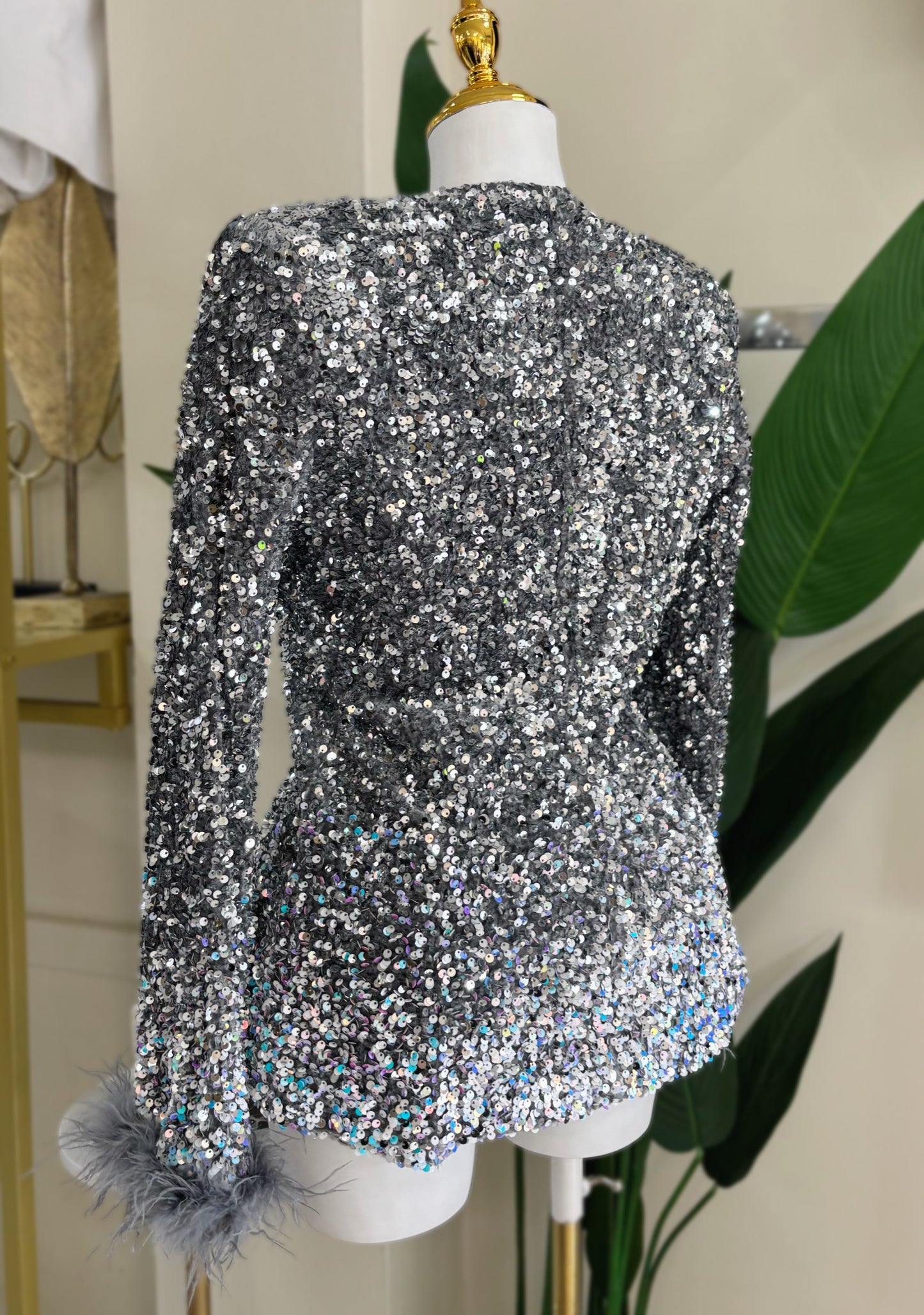 Lara Sequin Blazer Set