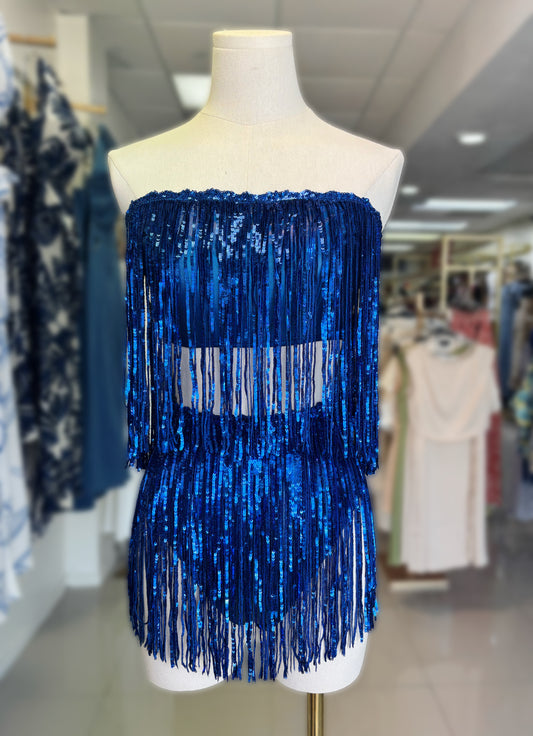 Paula Fringe Sequin Set
