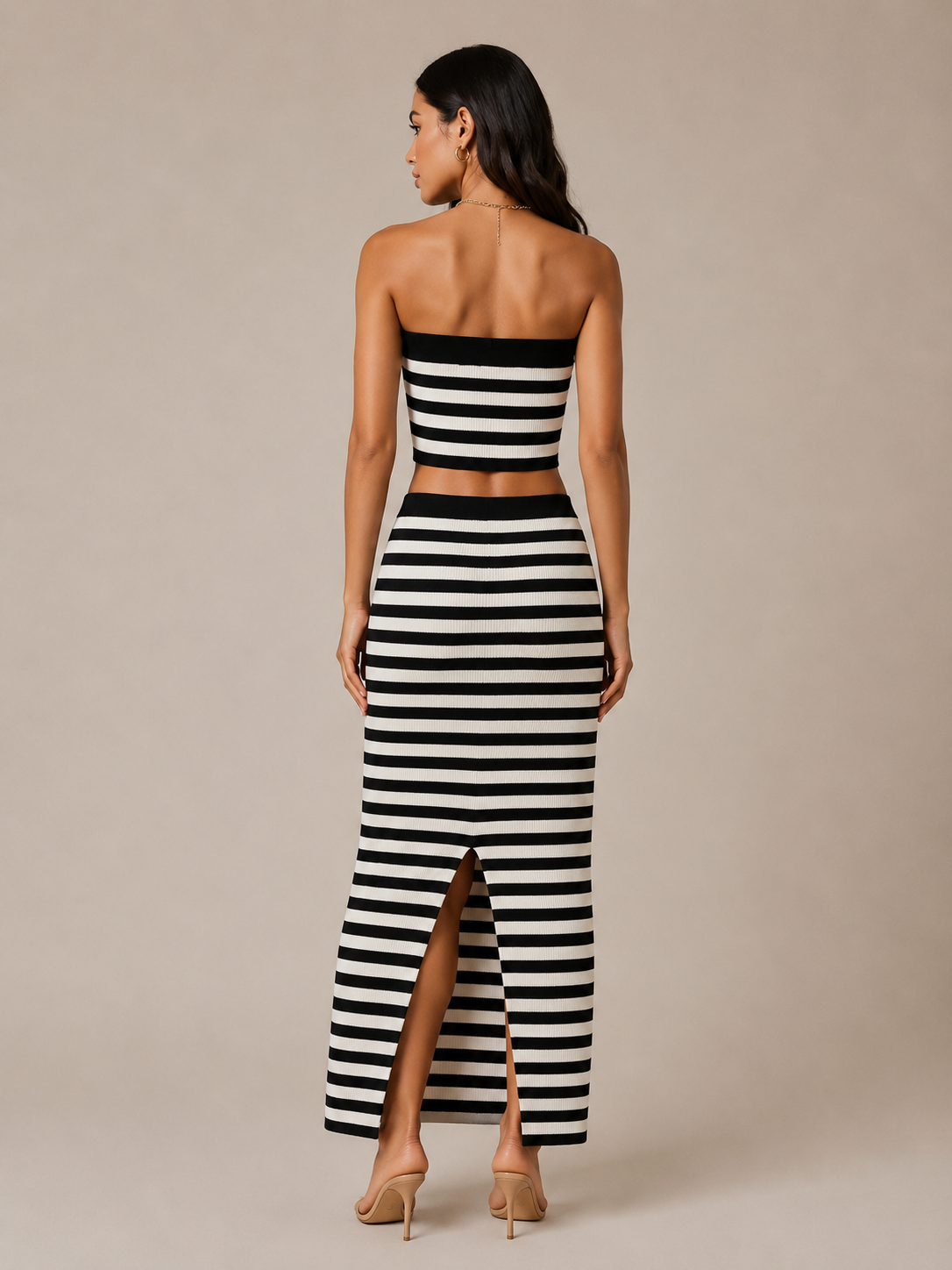 Carlotta Stripes Skirt Set