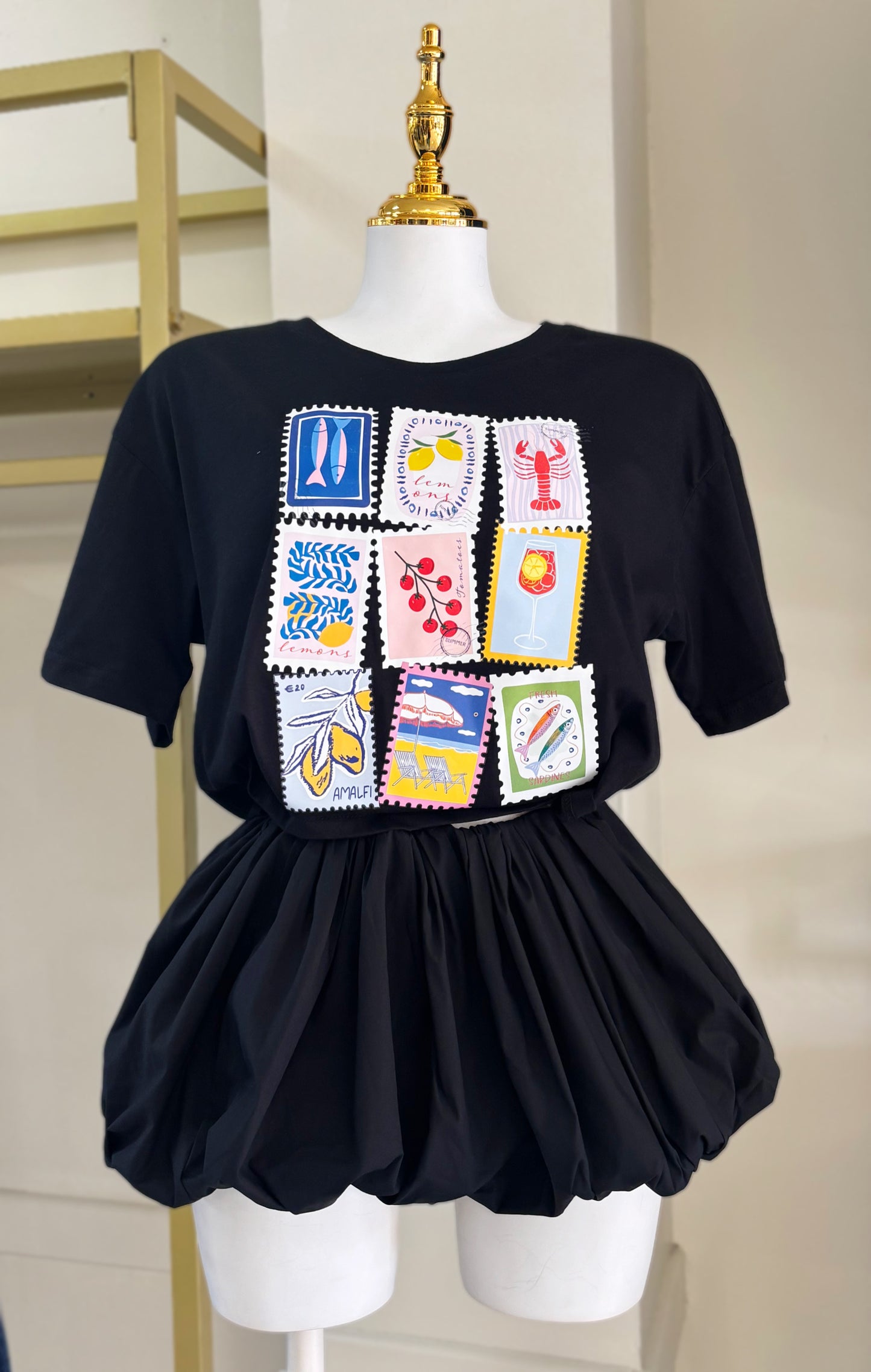 Juliana Balloon Mini Skort (Black)