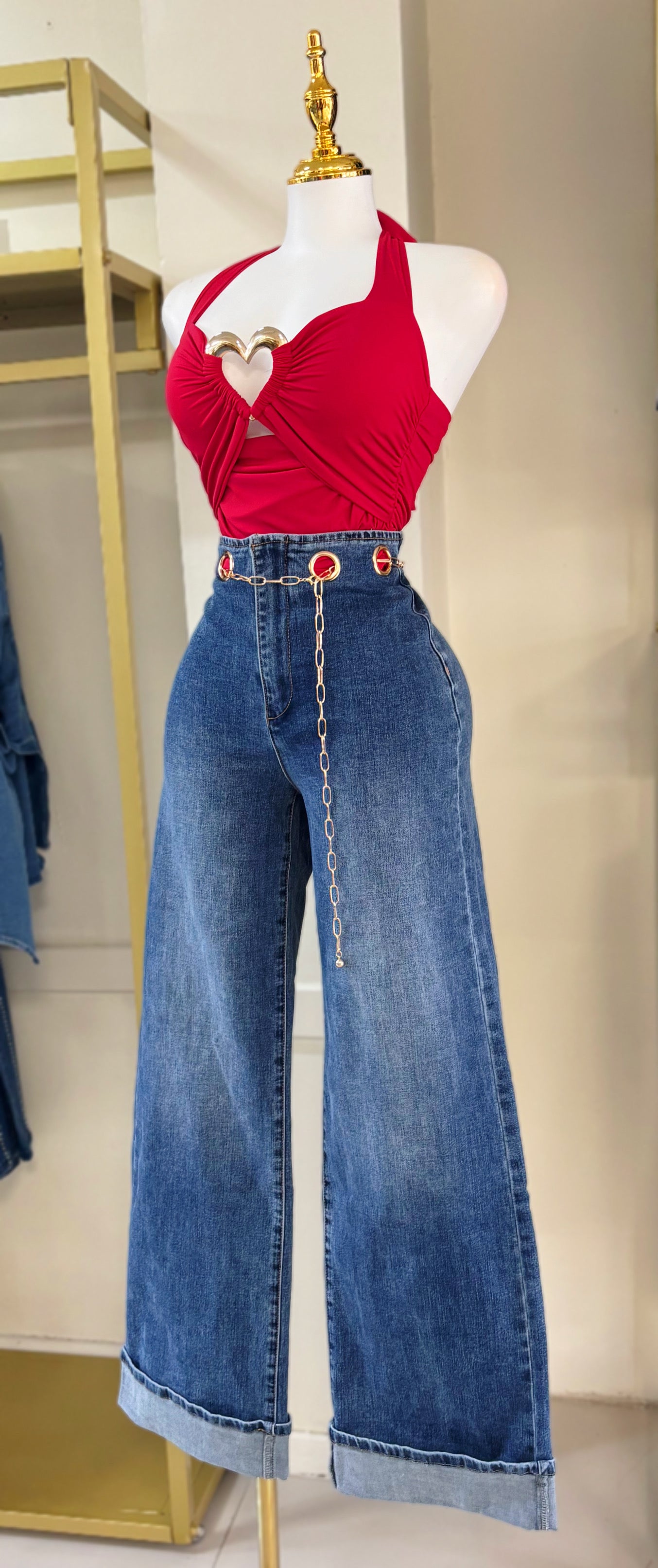 Paula Chain Detail Jean (Tall)