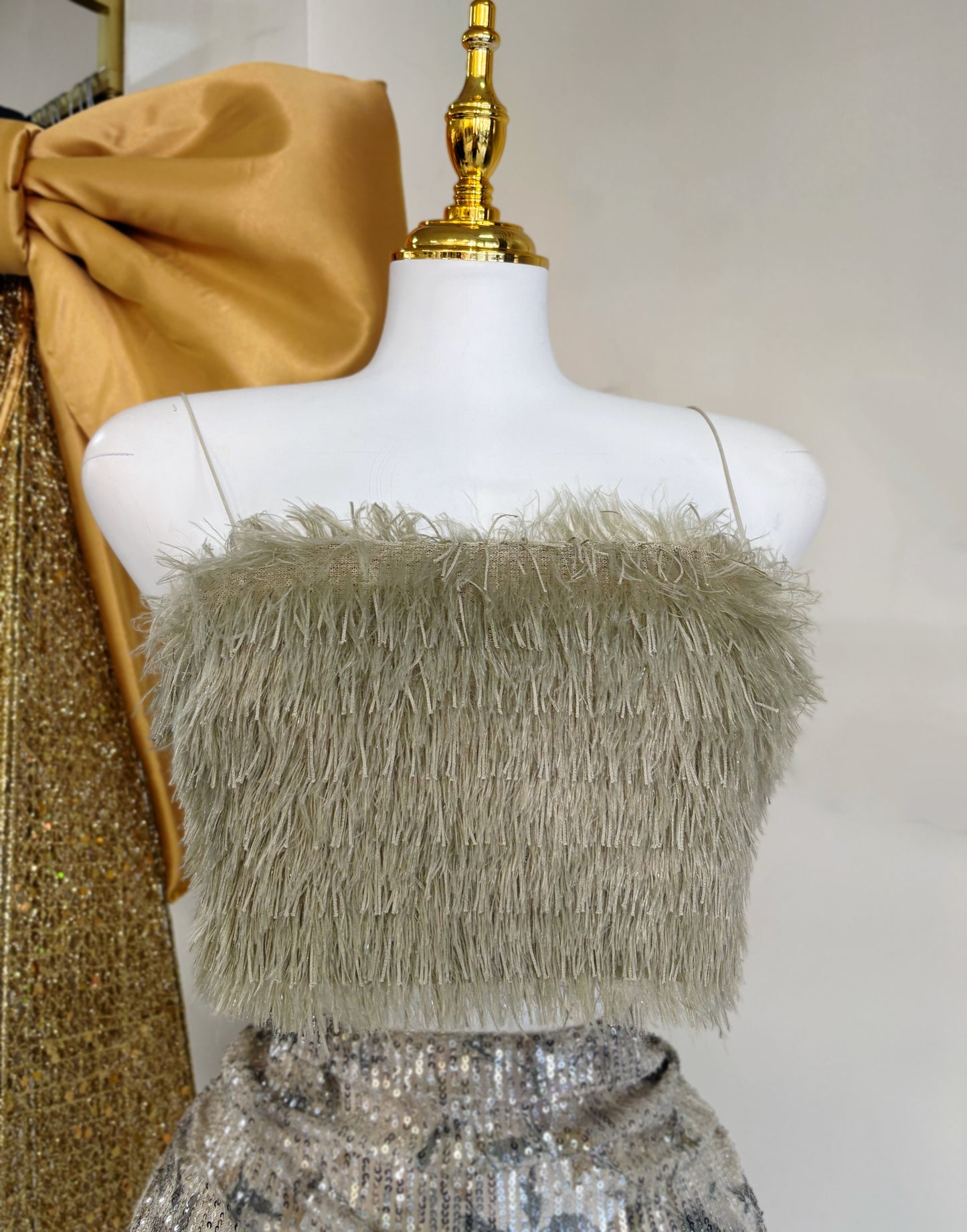Lucero Fur Crop Top