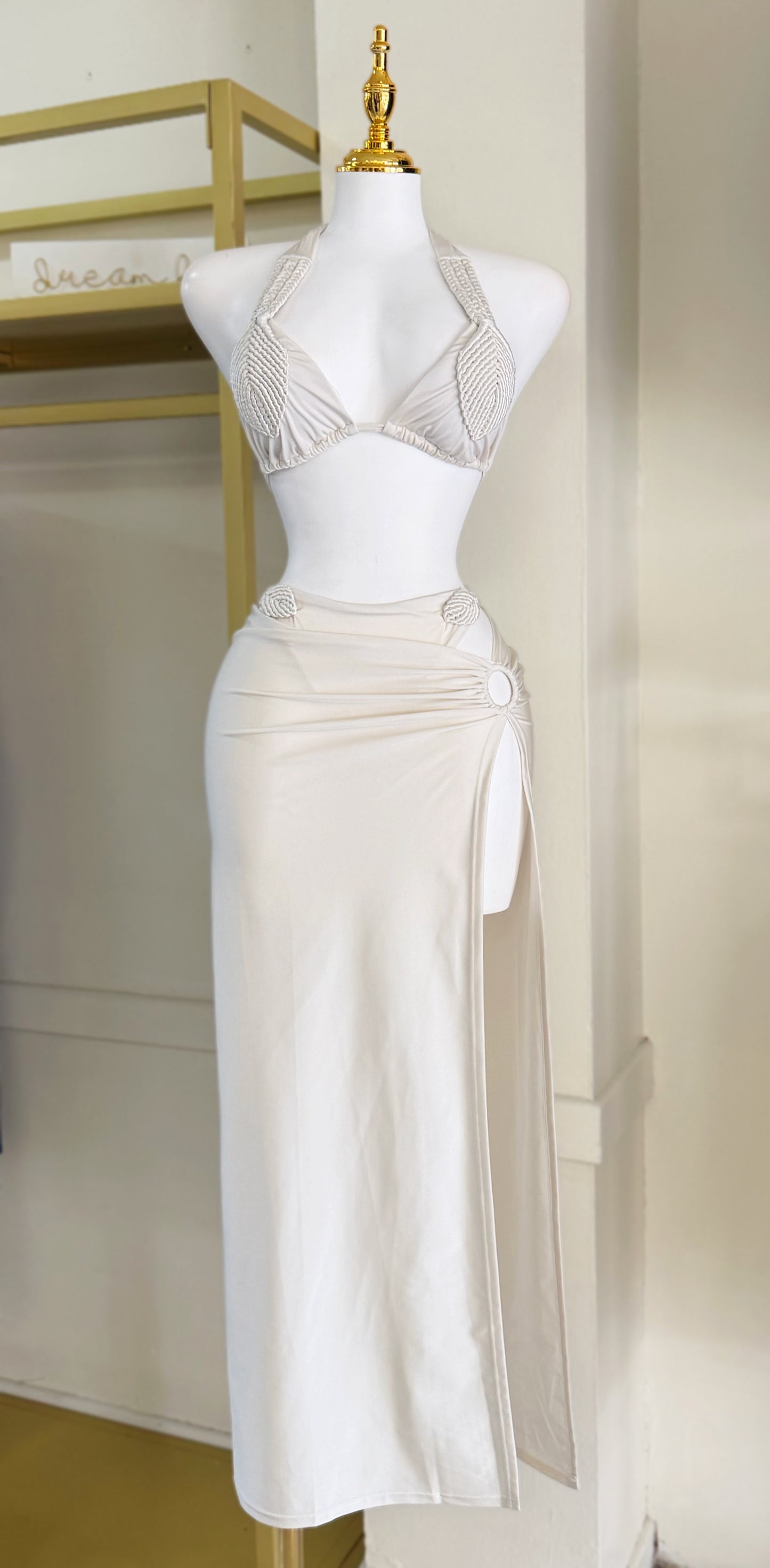 Fiji 3 Pieces Swimwear (Rojo/Negro/Crema/Teal)